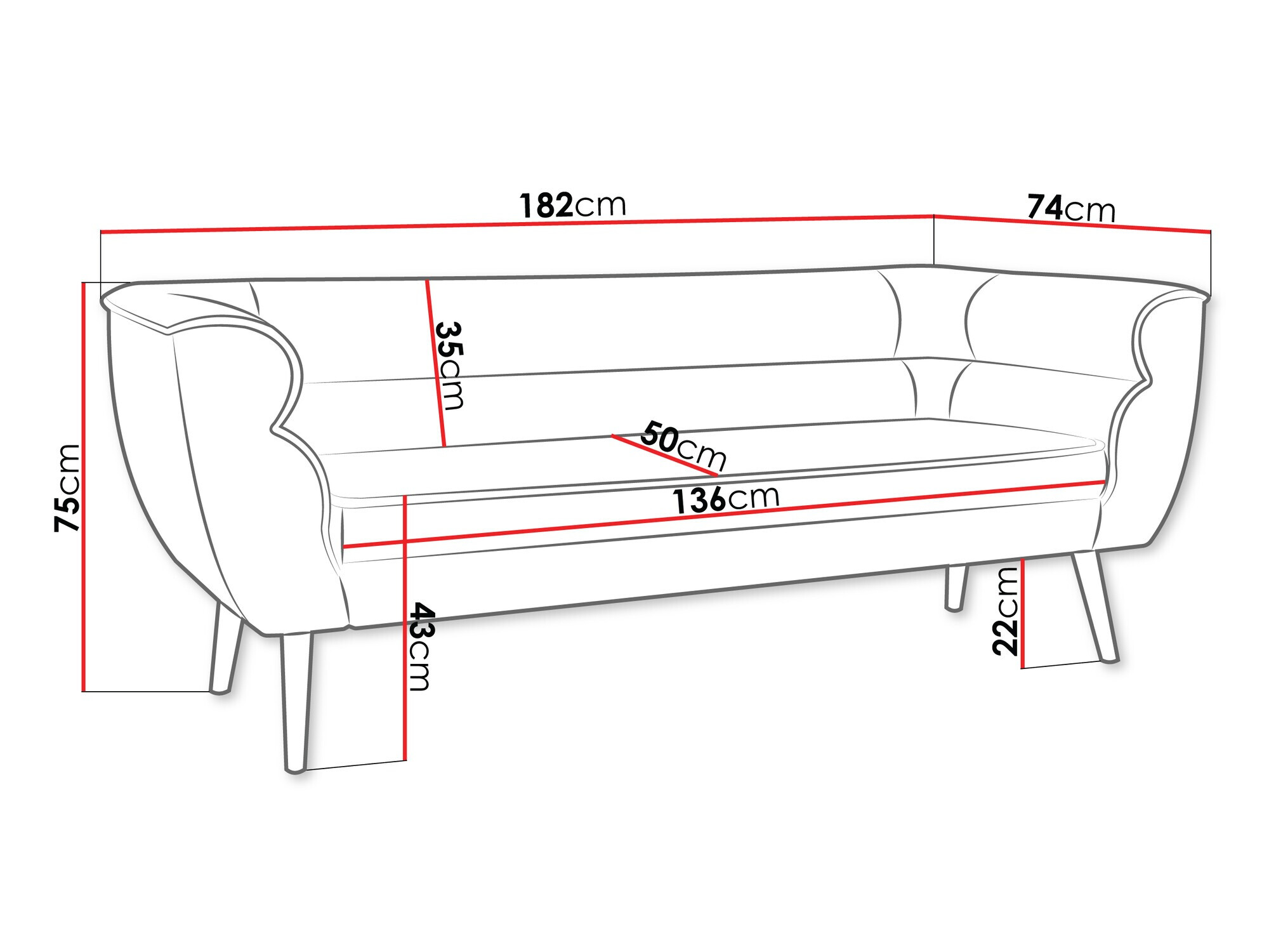Sofa Glenview 100 (Kronos 14)