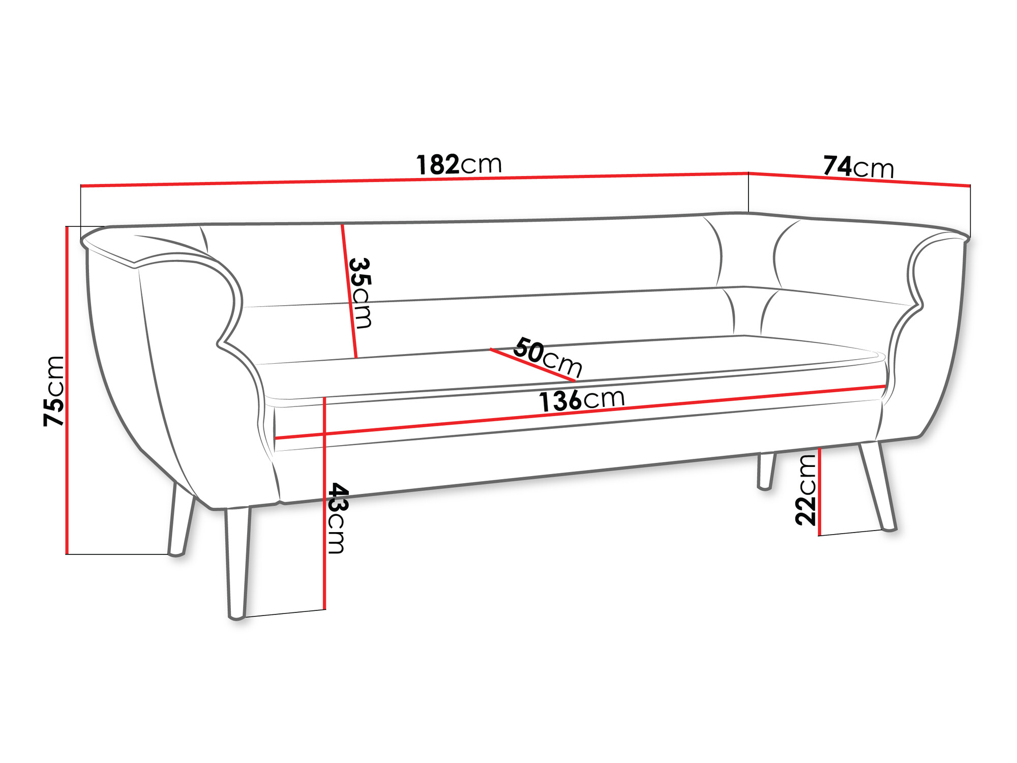 Sofa Glenview 100 (Paros 05)