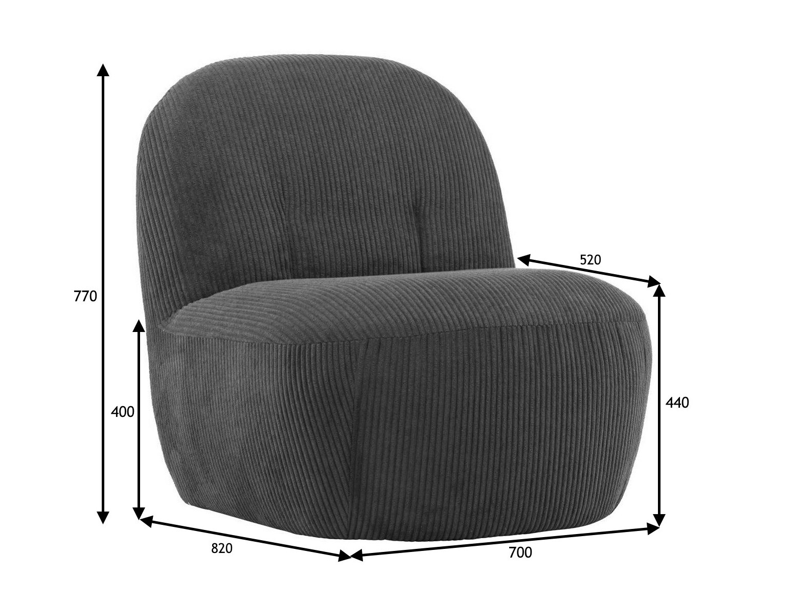 Armchair Dallas 4484 (White)
