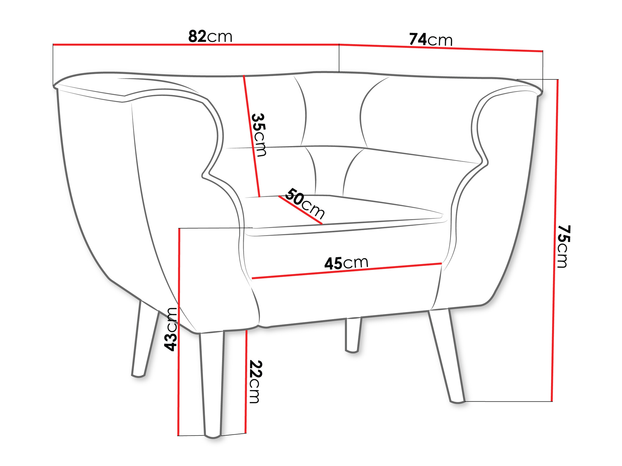 Armchair Glenview 102 (Paros 02)