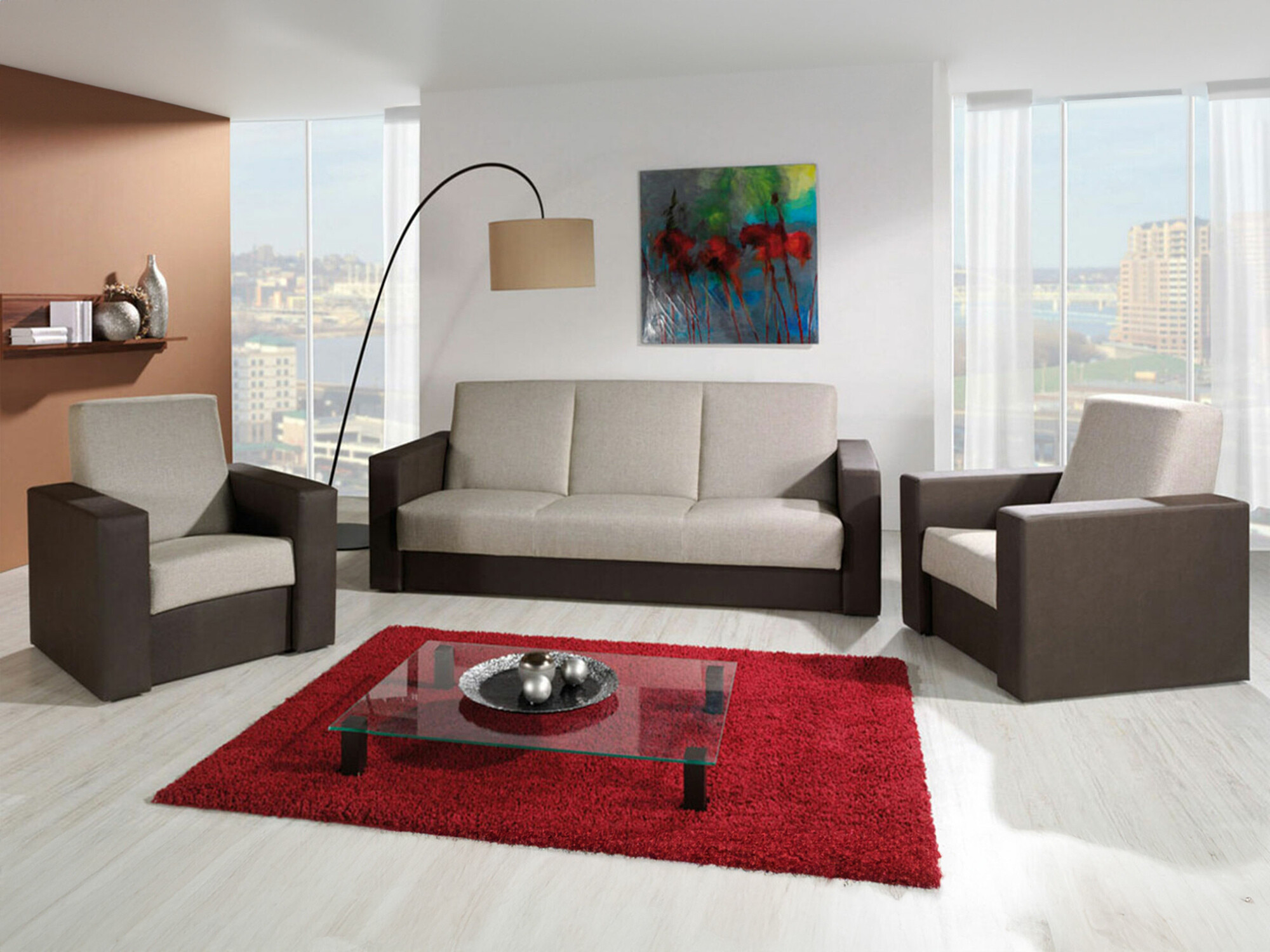 Sofa bed Providence 169 (Soft 066 + Kreta 05)