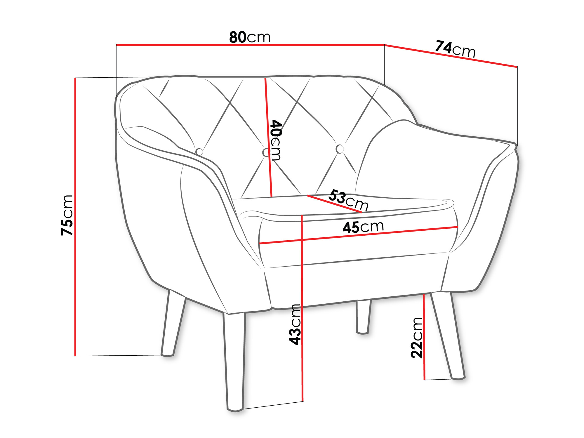 Armchair Glenview 108 (Kronos 27)