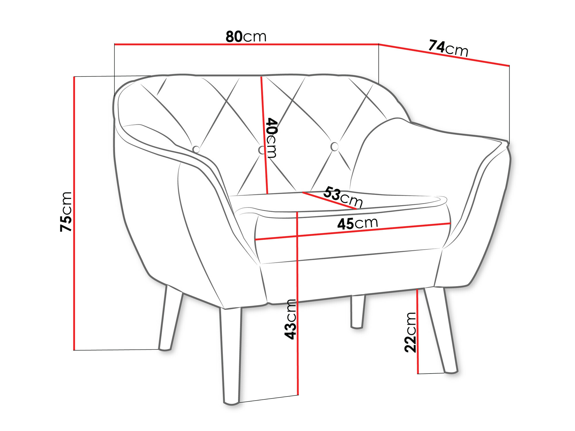 Armchair Glenview 108 (Kronos 34)