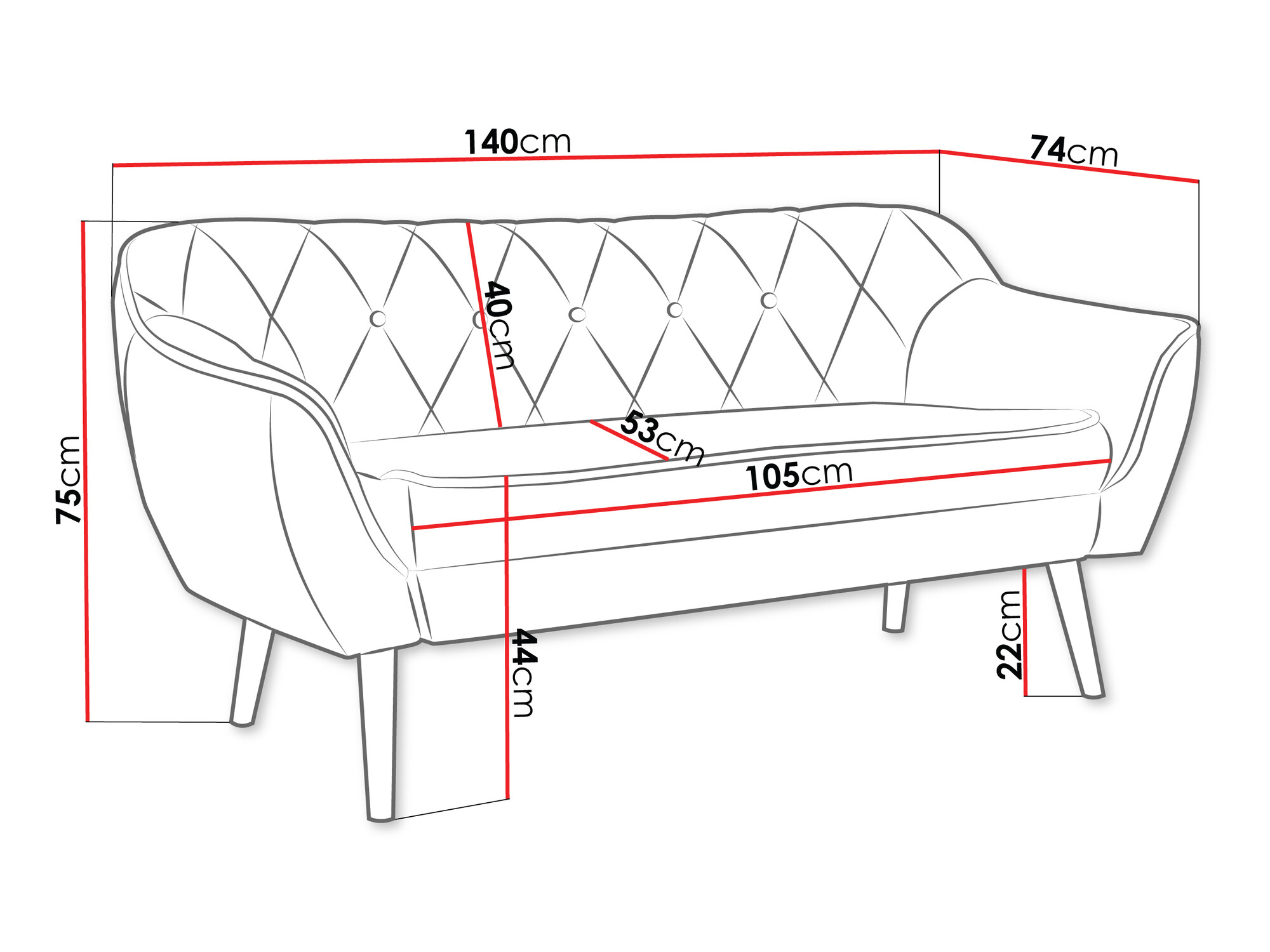 Sofa Glenview 107 (Paros 05)