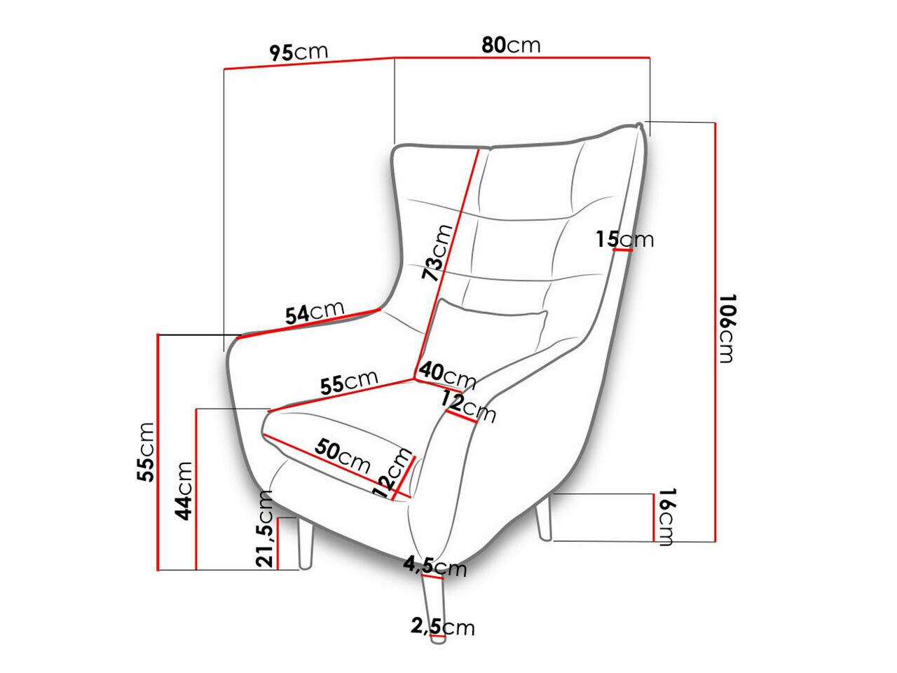 Armchair Comfivo Ulmus (Kronos 02)