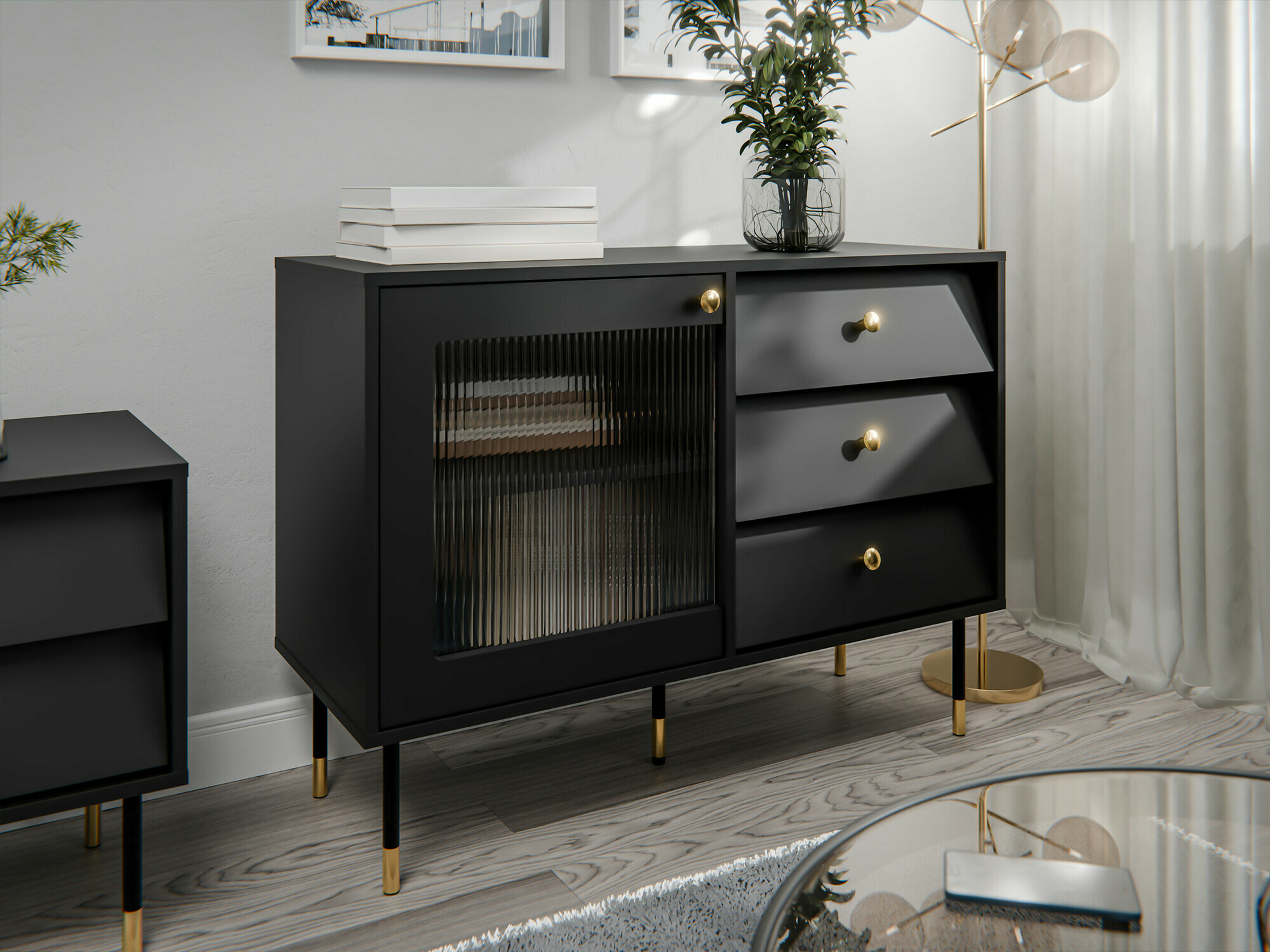Chest of drawers Feletri 100 (Black)