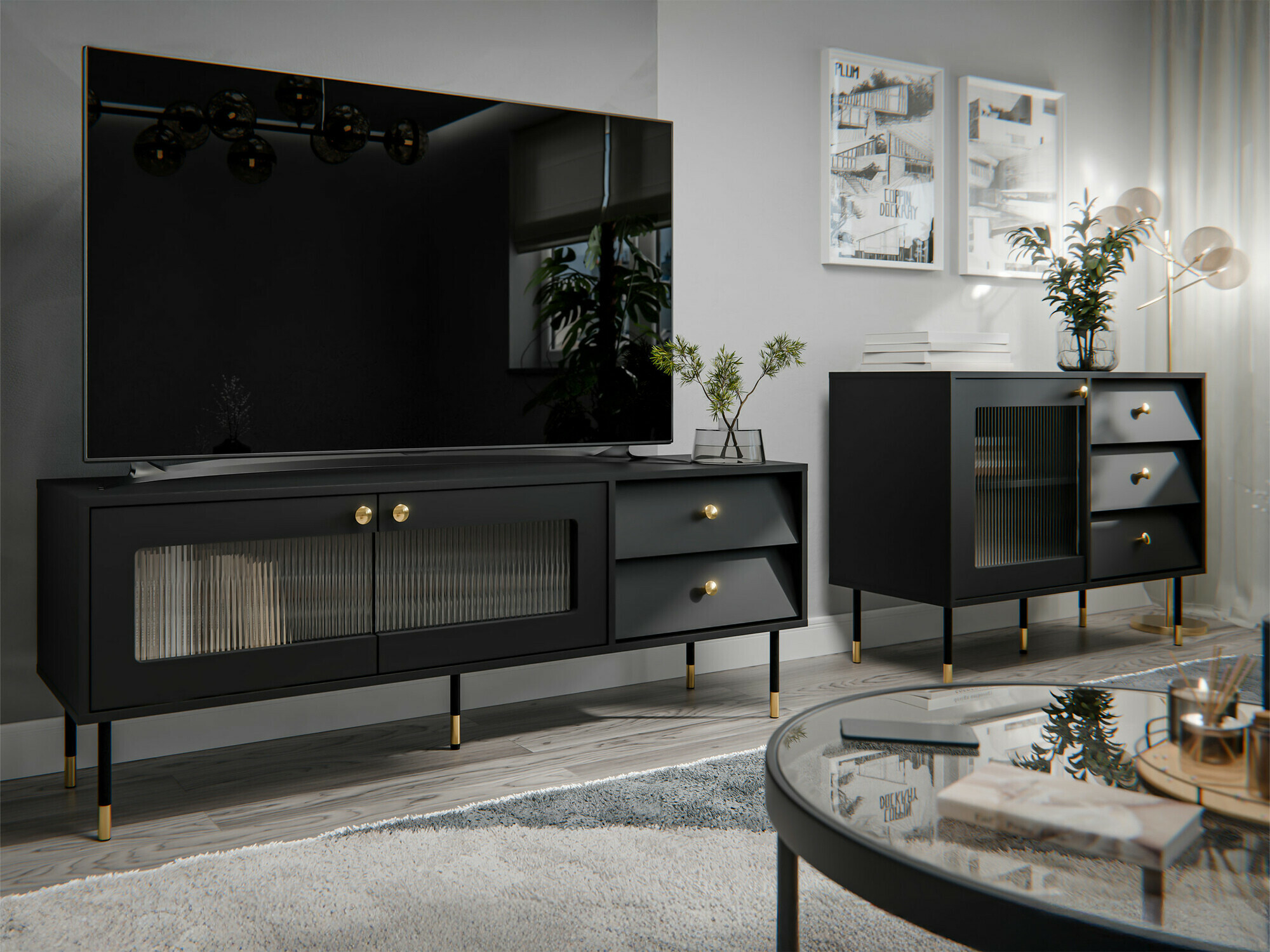 Chest of drawers Feletri 100 (Black)