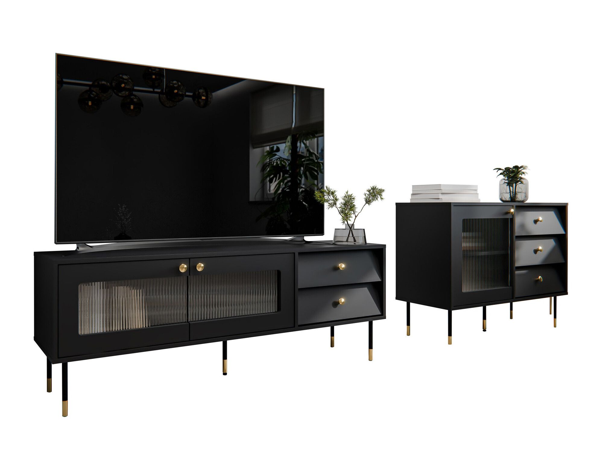 Living room set Feletri 108 (Black)