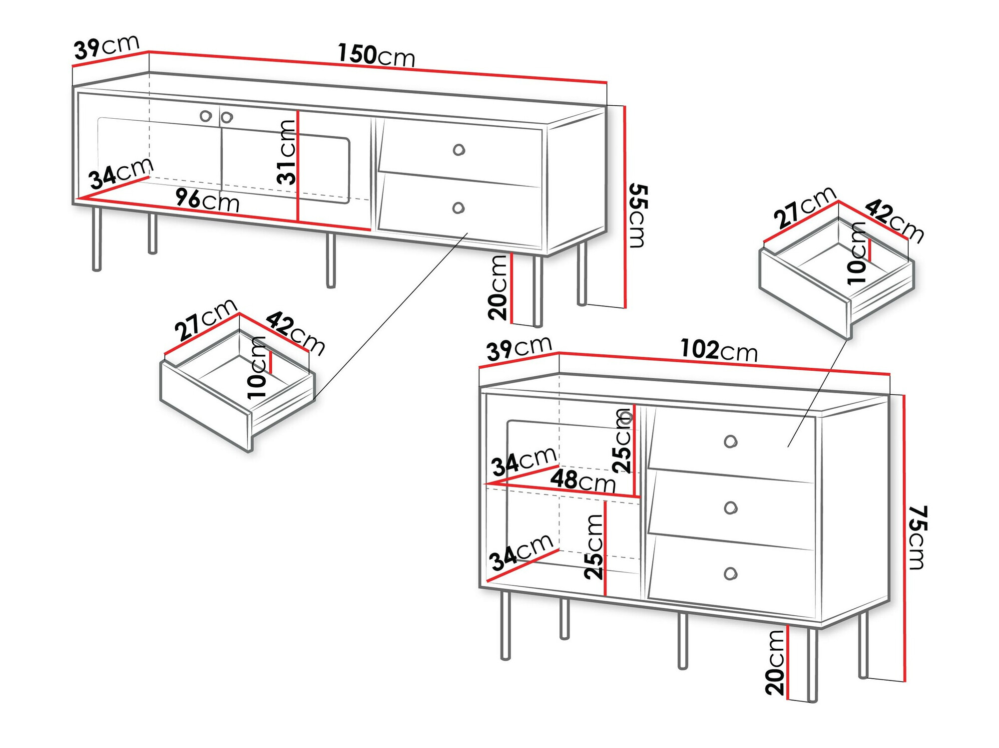 Living room set Feletri 108 (Black)
