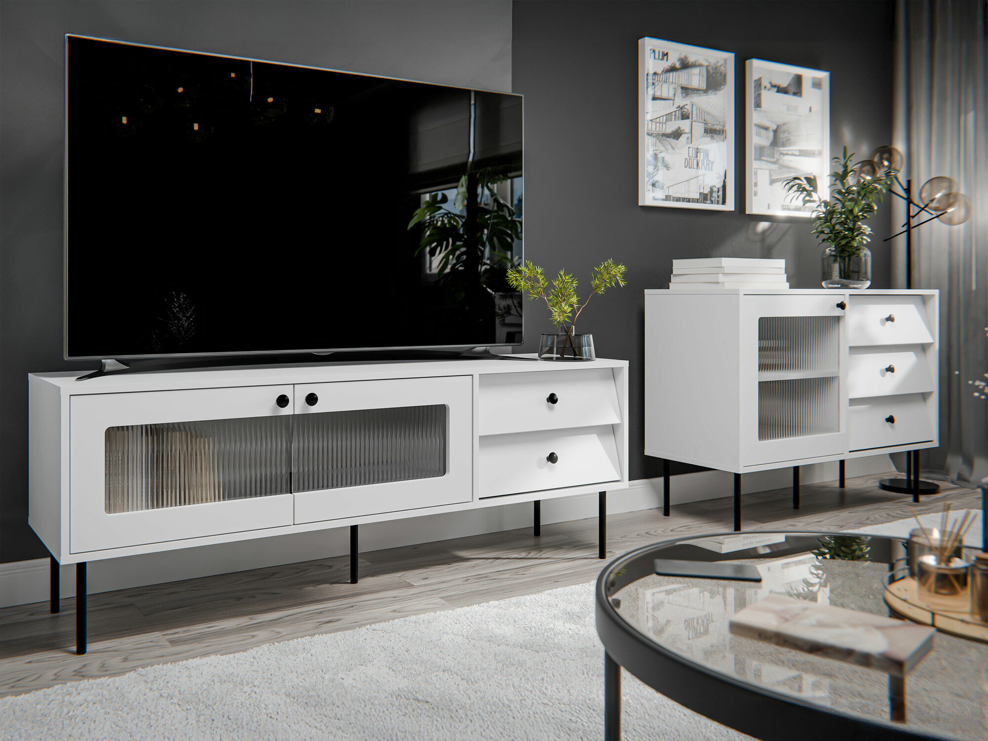 Living room set Feletri 108 (White)