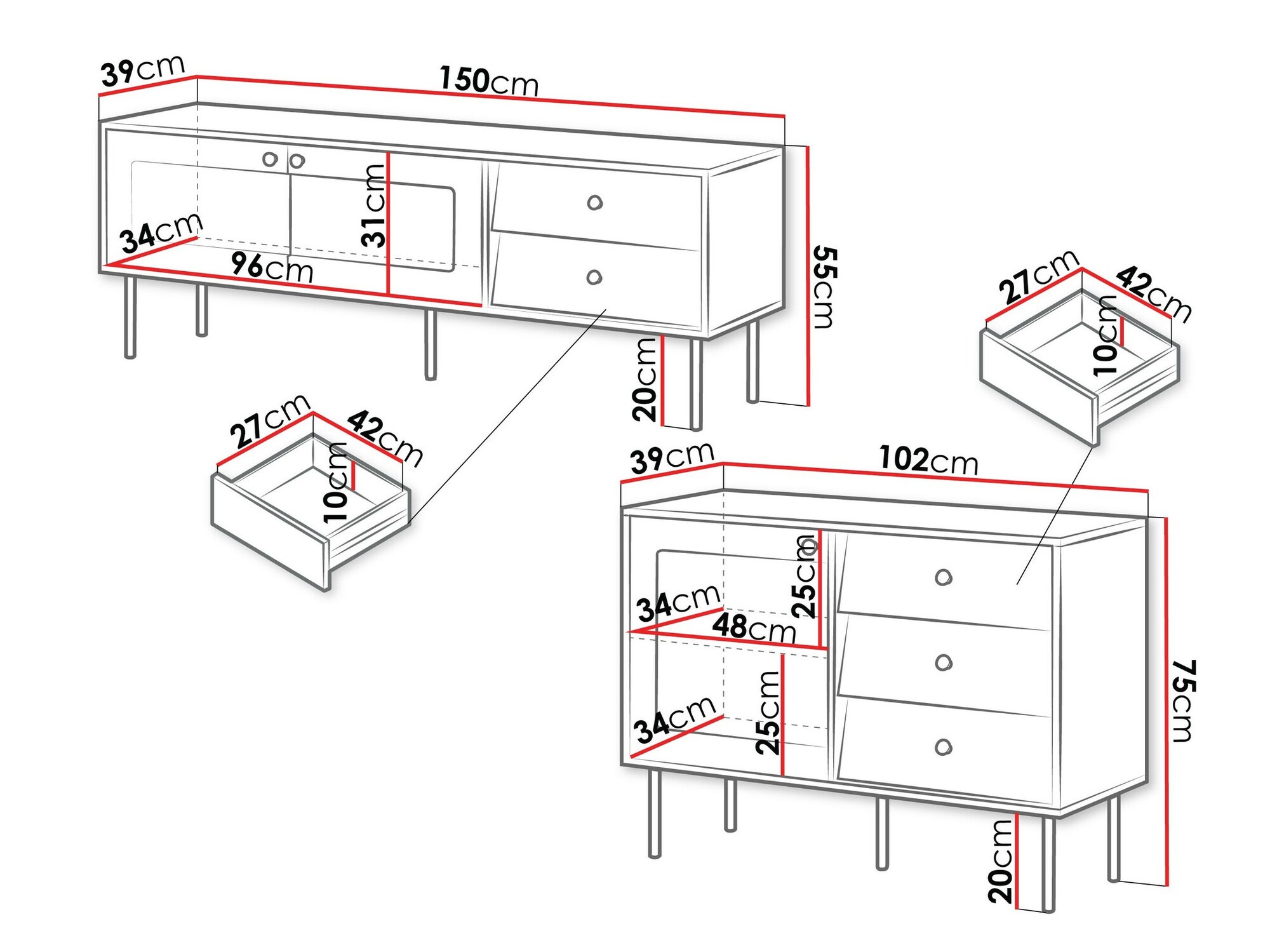 Living room set Feletri 108 (White)