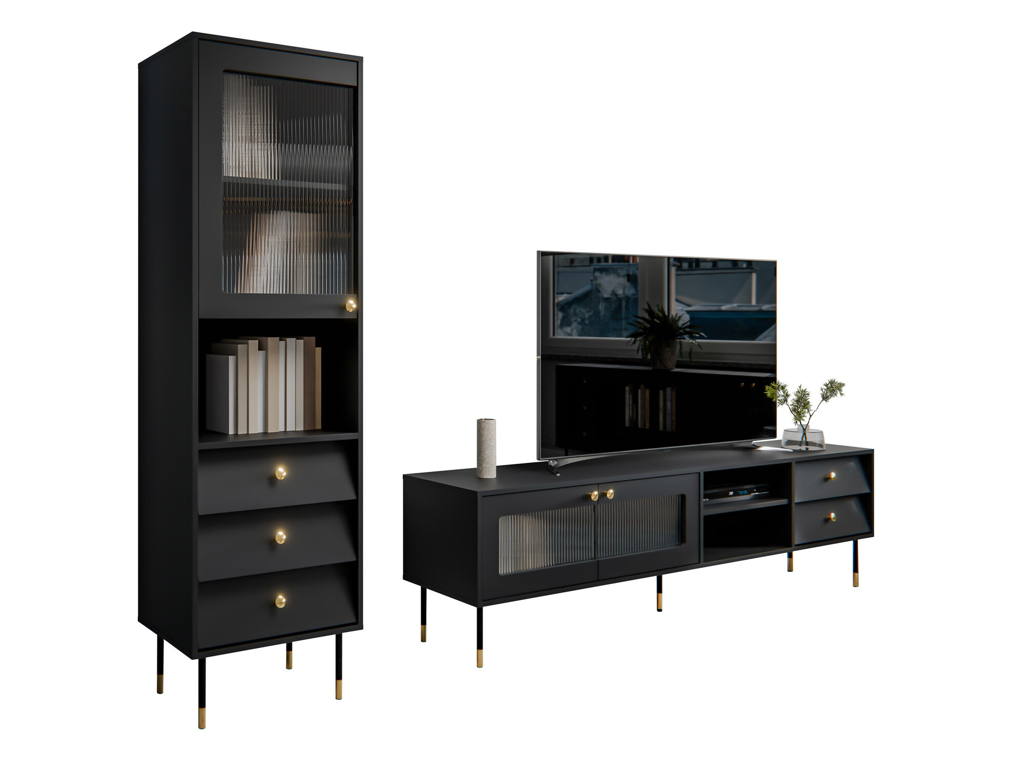 Living room set Feletri 109 (Black)