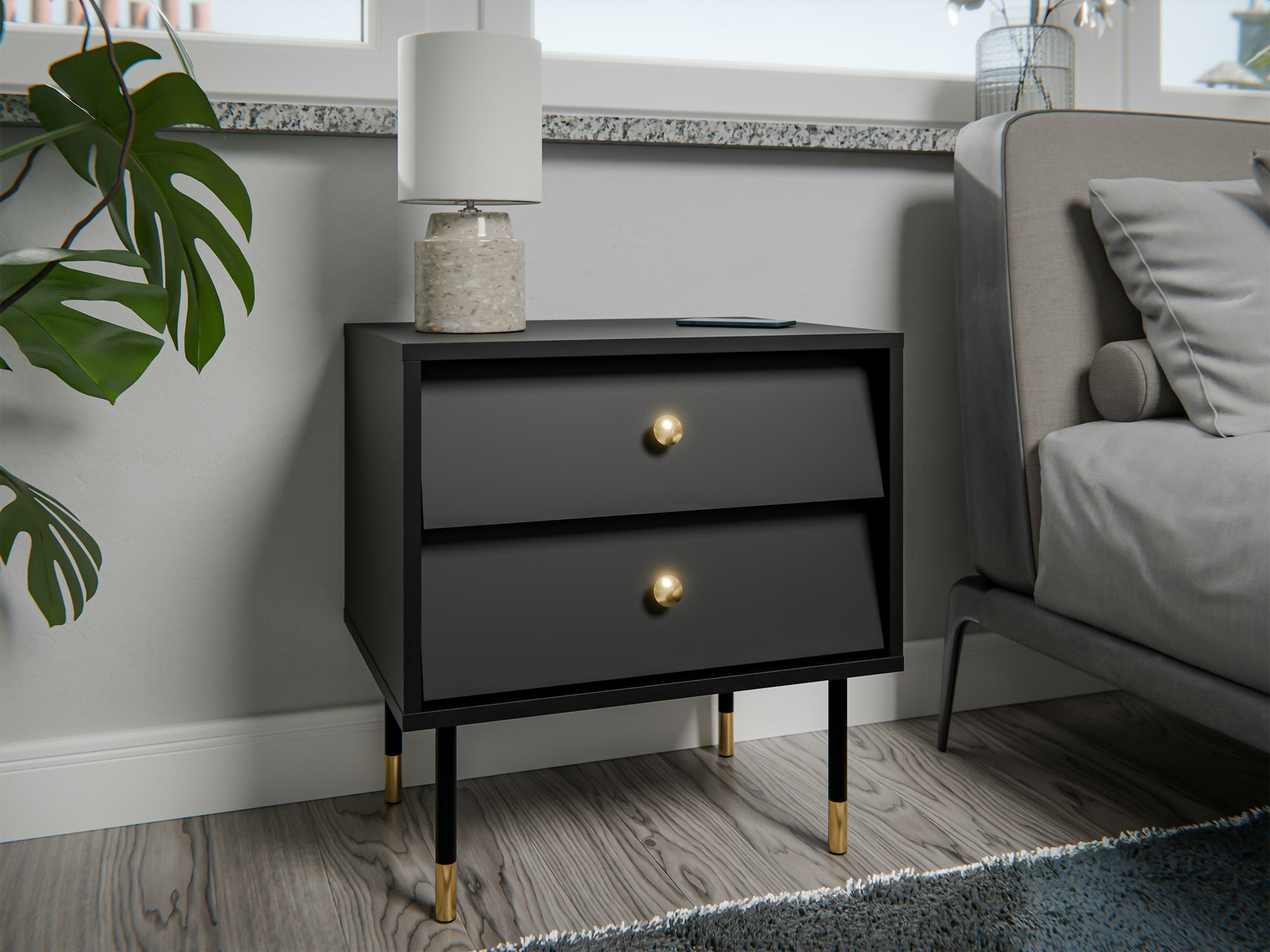 Set of bedside tables Feletri 106 (Black)