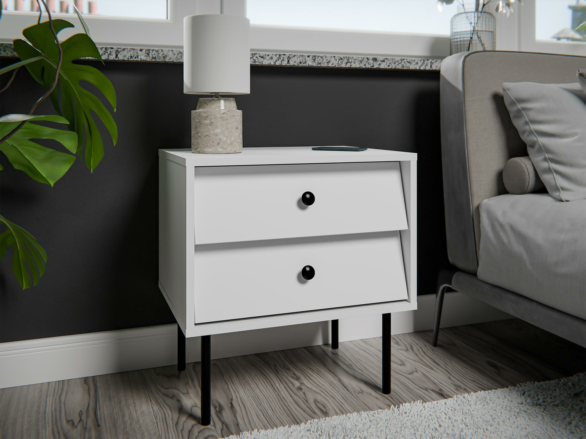 Set of bedside tables Feletri 106 (White)