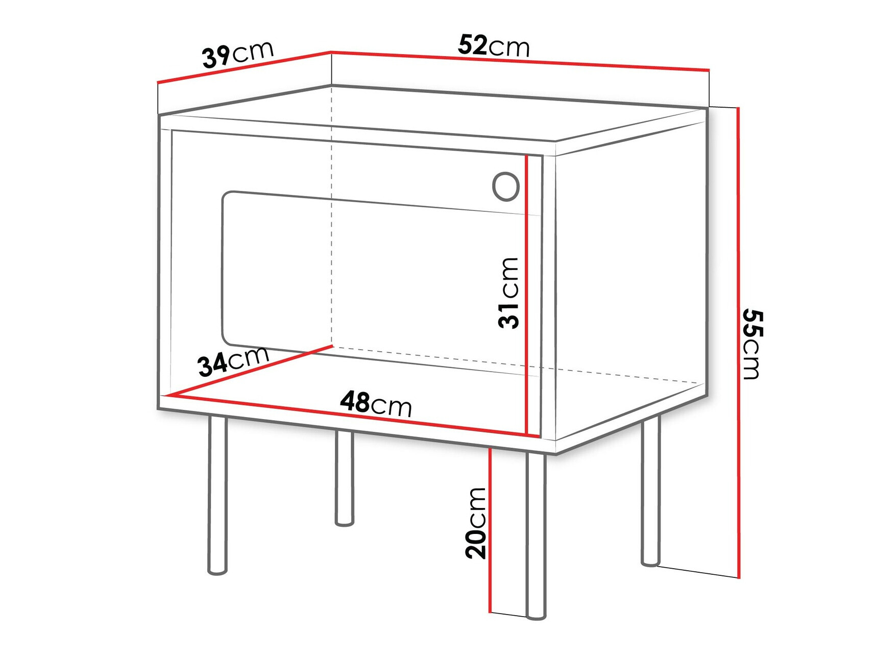 Set of bedside tables Feletri 107 (Black)
