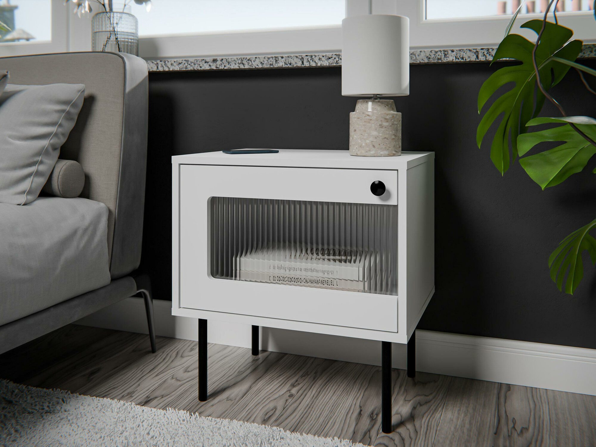 Set of bedside tables Feletri 107 (White)