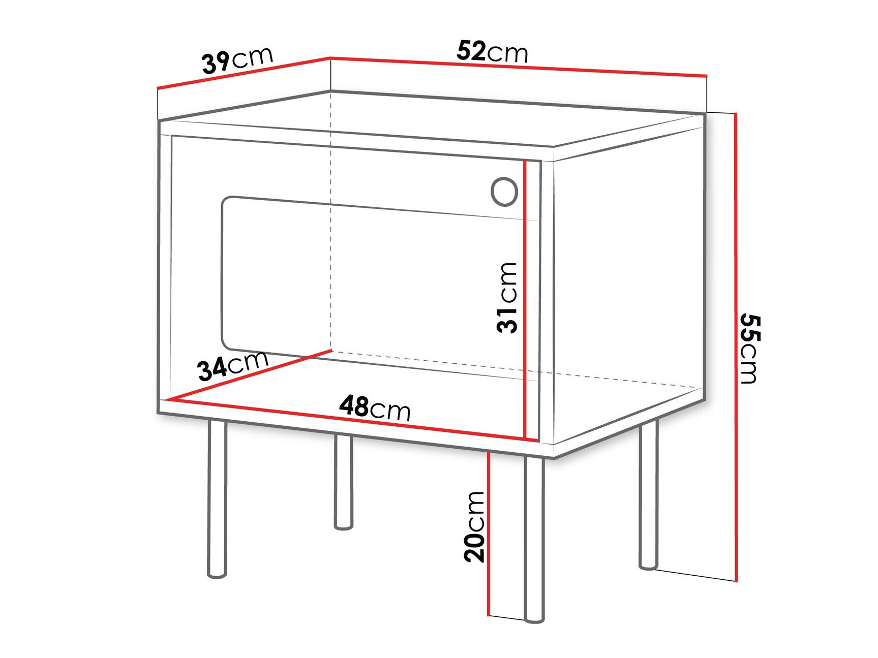 Set of bedside tables Feletri 107 (White)