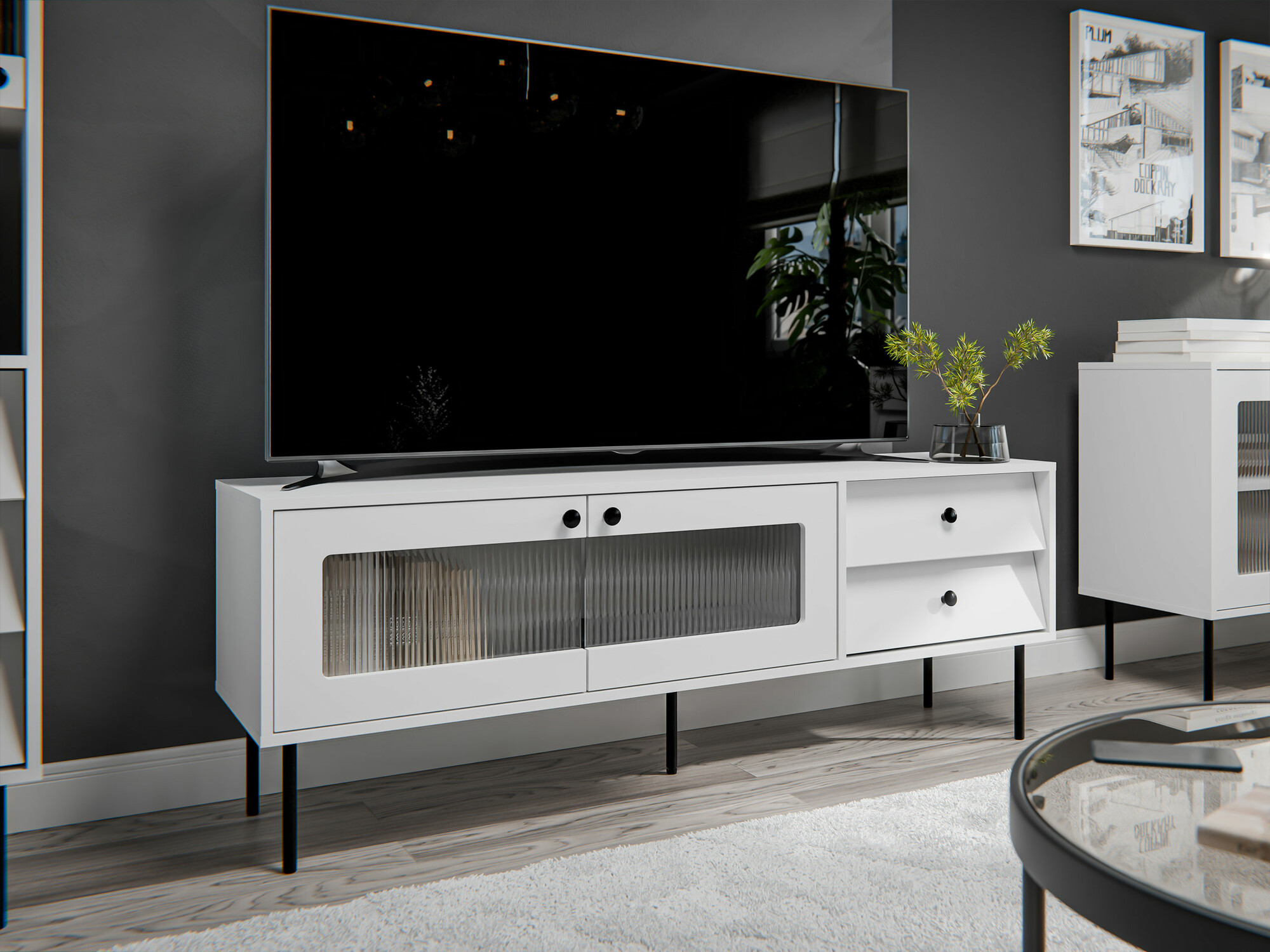 TV stand Feletri 102 (White)