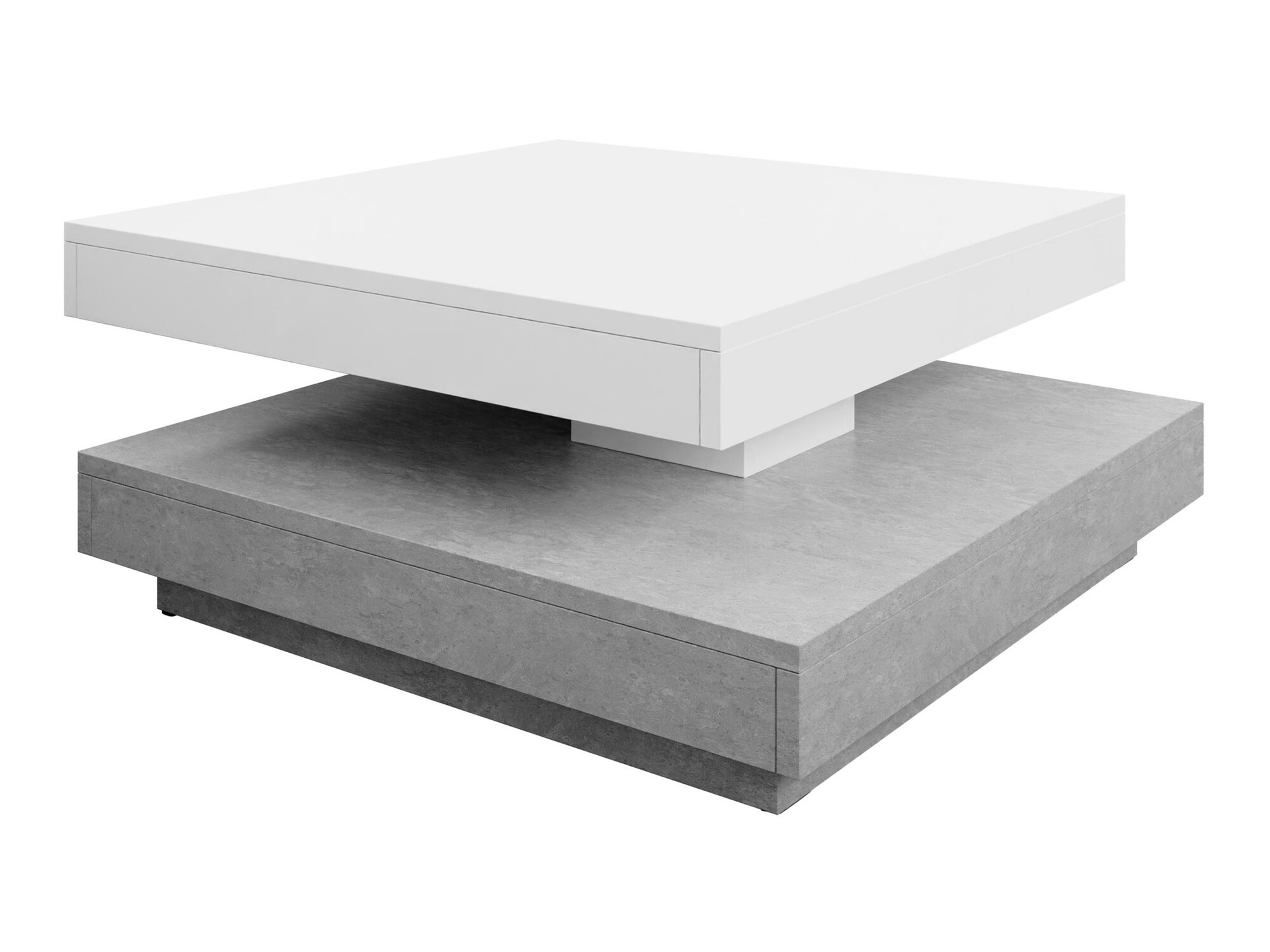 Coffee table transformer Comfivo Pisces (Concrete + White)