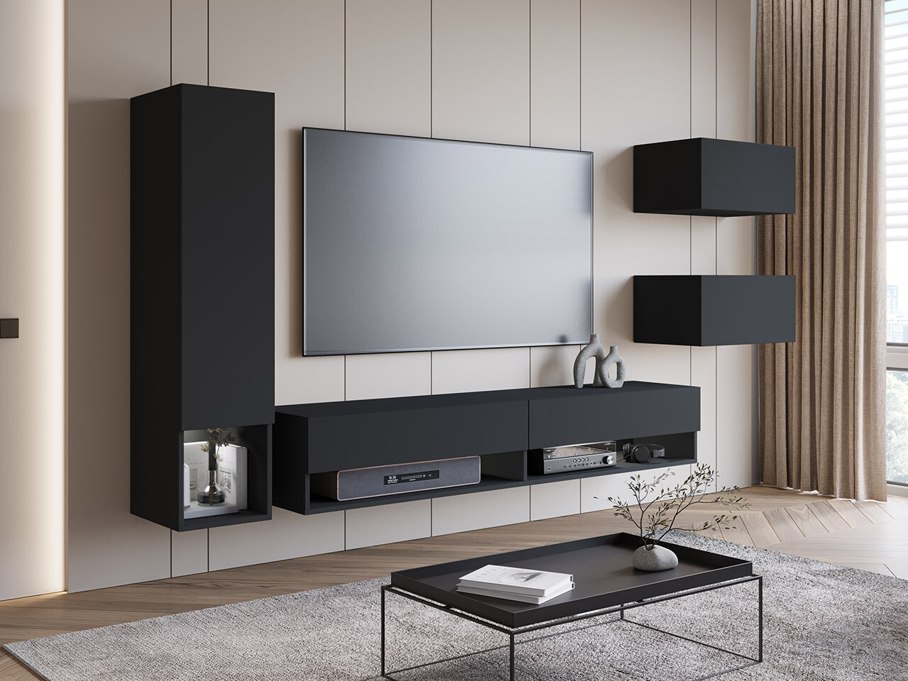 Living room set Sarasota 124 (Graphite)
