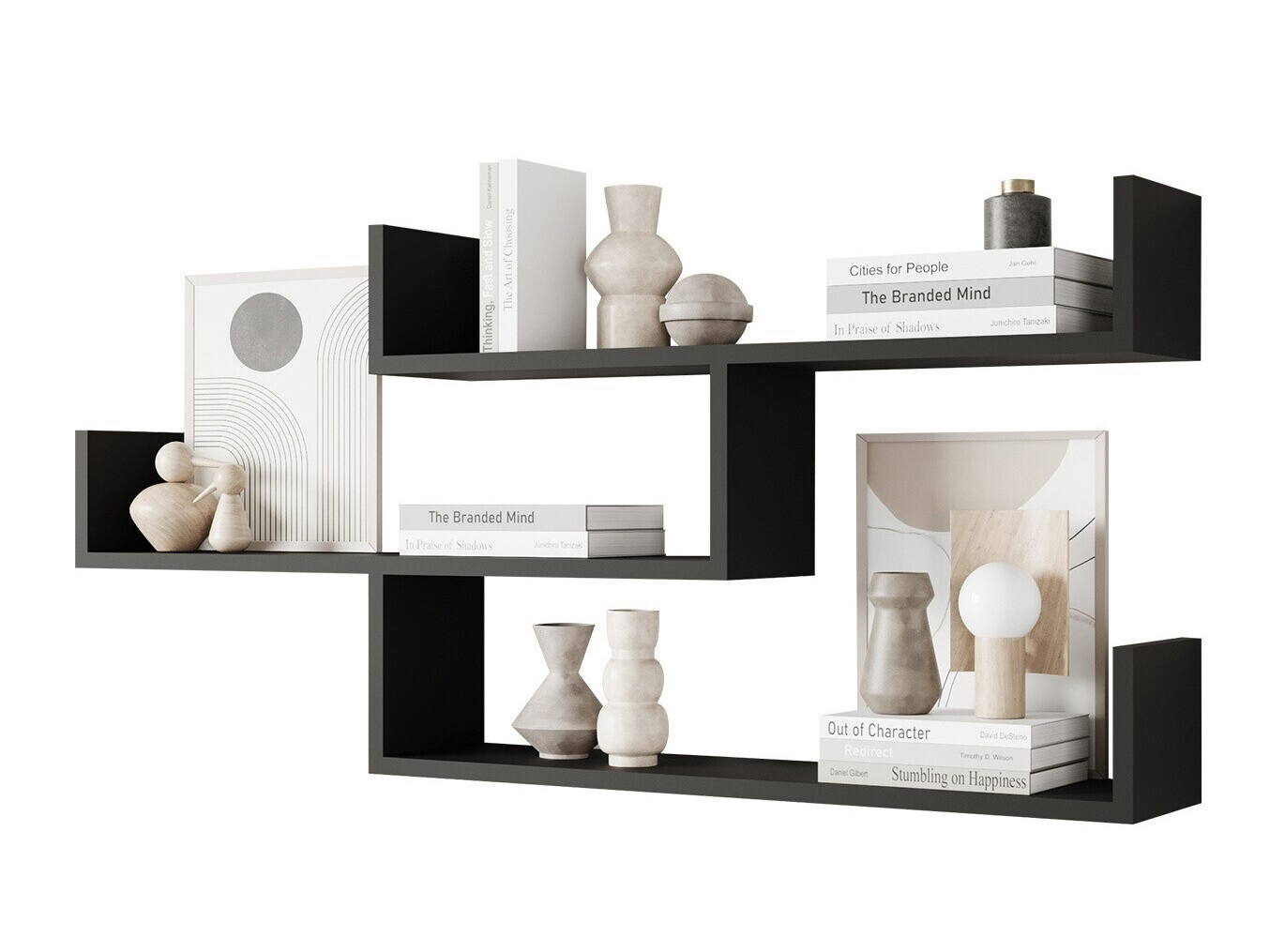 Wall shelf Lexicon I (Graphite)