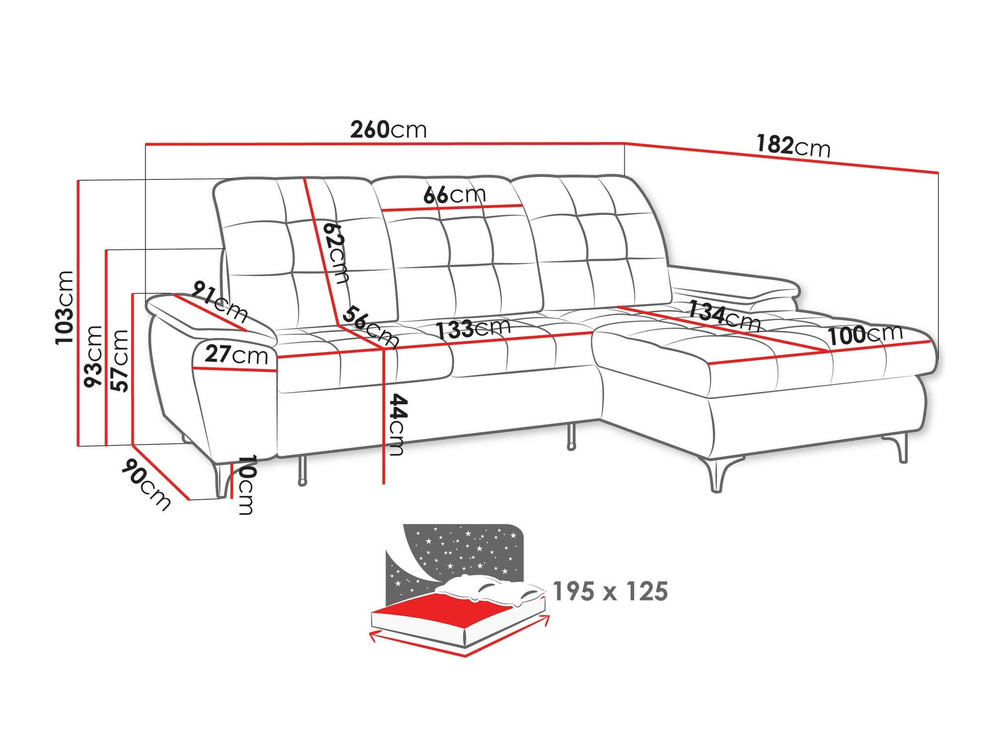 Corner sofa Sanford 103 (Manila 02)