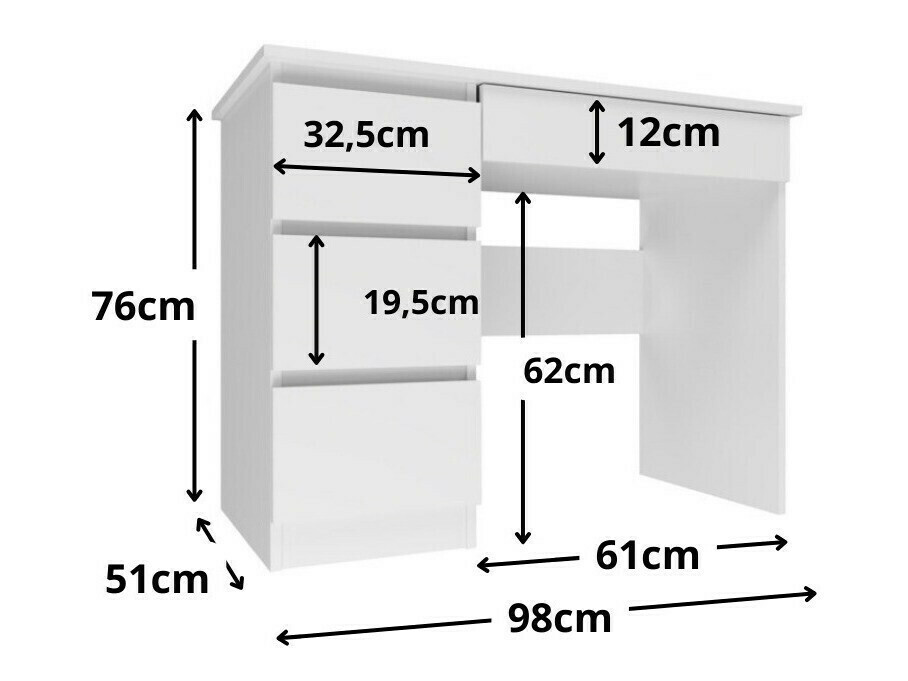 Desk Elbvelu 108 (Grey)