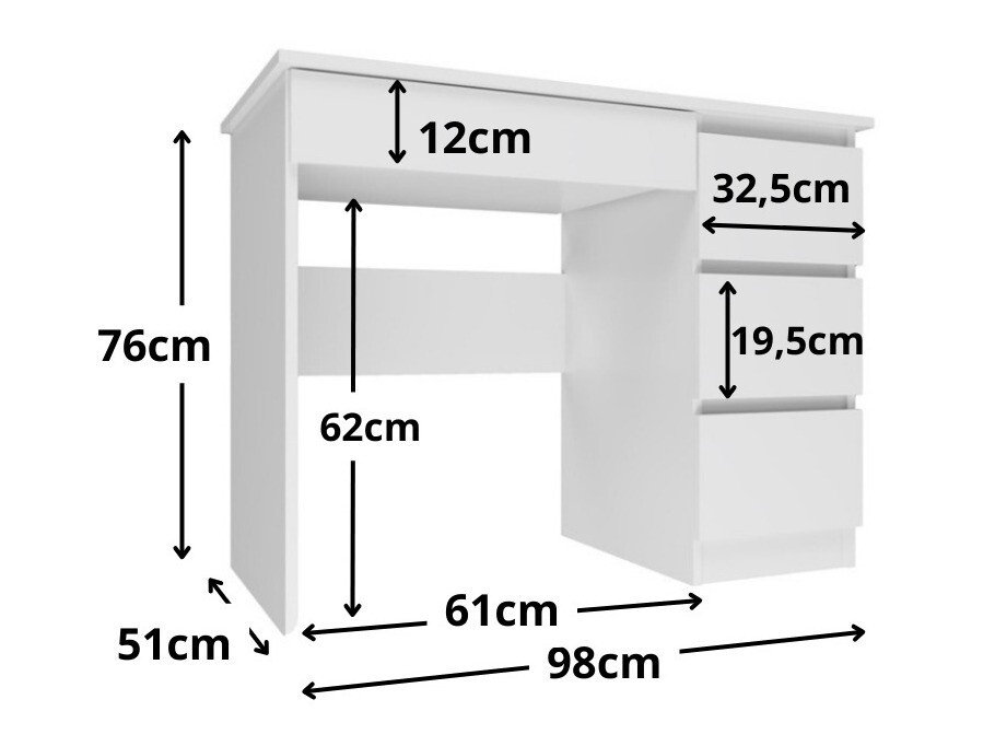 Desk Elbvelu 108 (White)