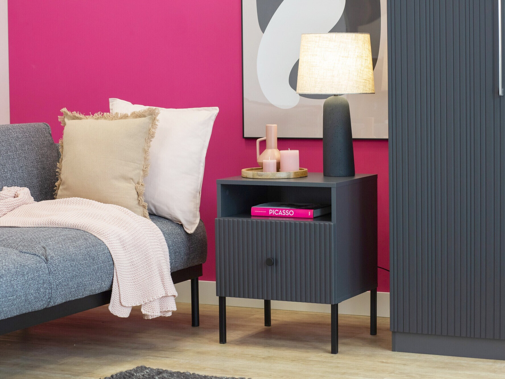 Bedside table Etliva 106 (Anthracite)