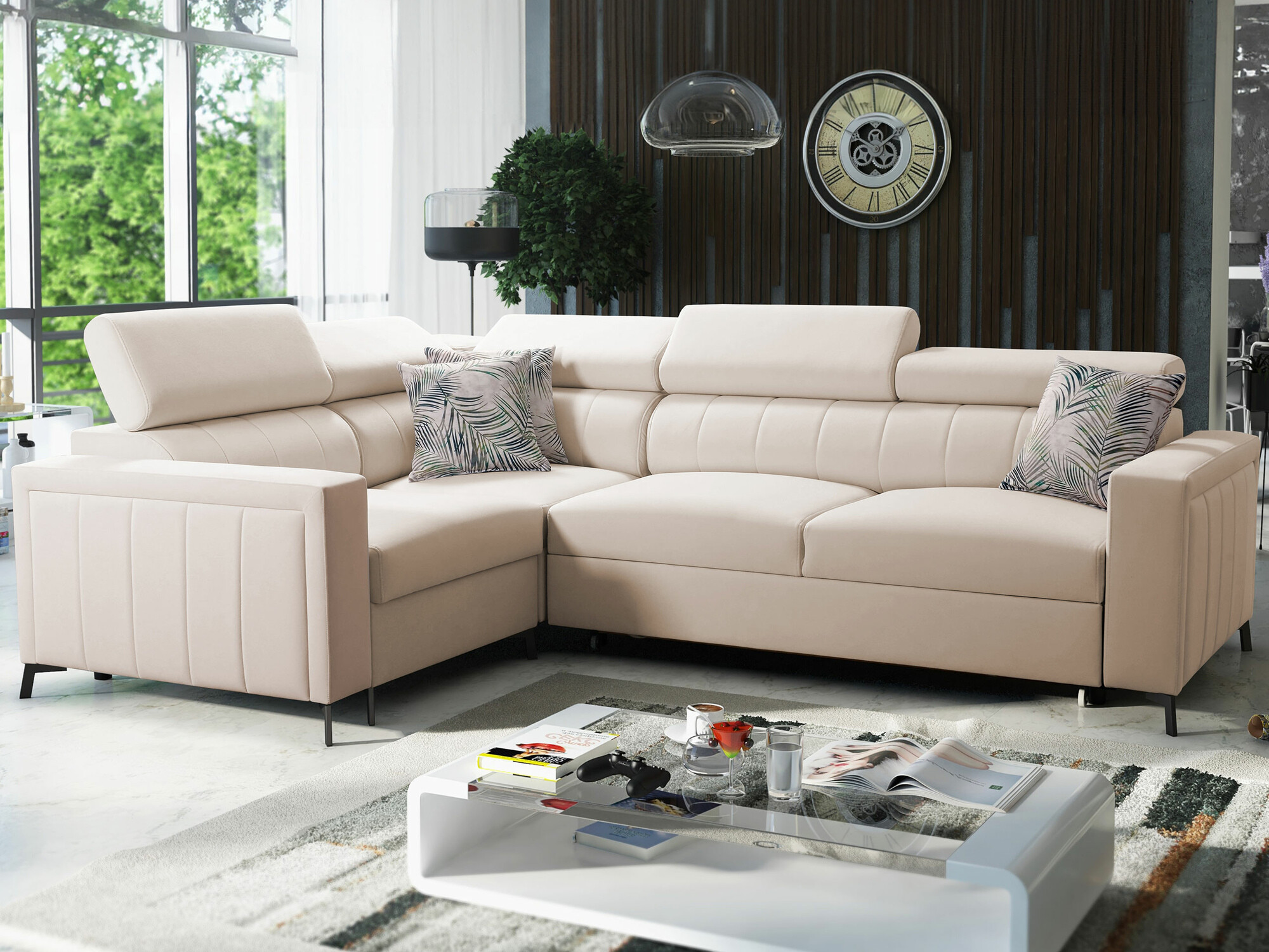 Corner sofa Sarasota 149 (Mono 231 + Botanical 36)