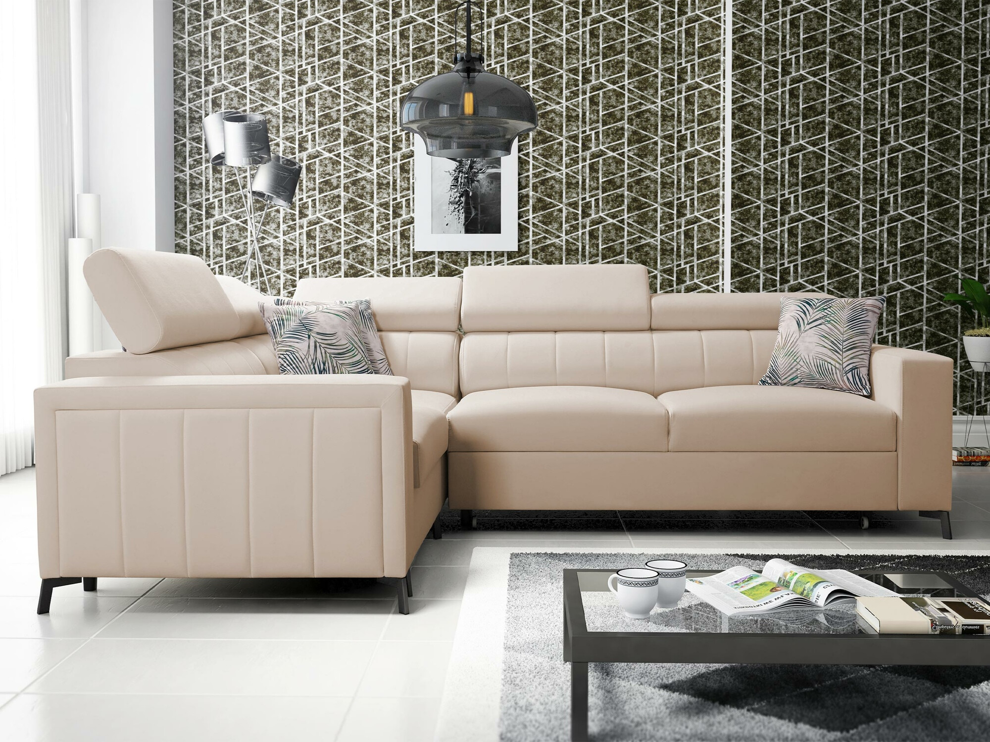 Corner sofa Sarasota 149 (Mono 231 + Botanical 36)