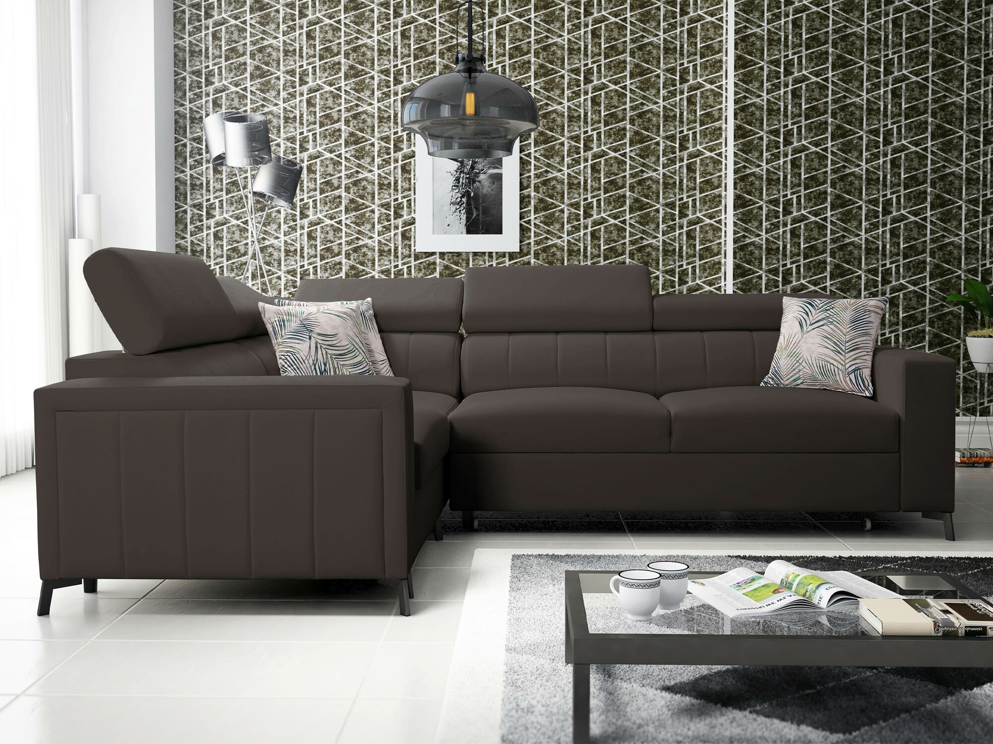 Corner sofa Sarasota 149 (Mono 234 + Botanical 36)
