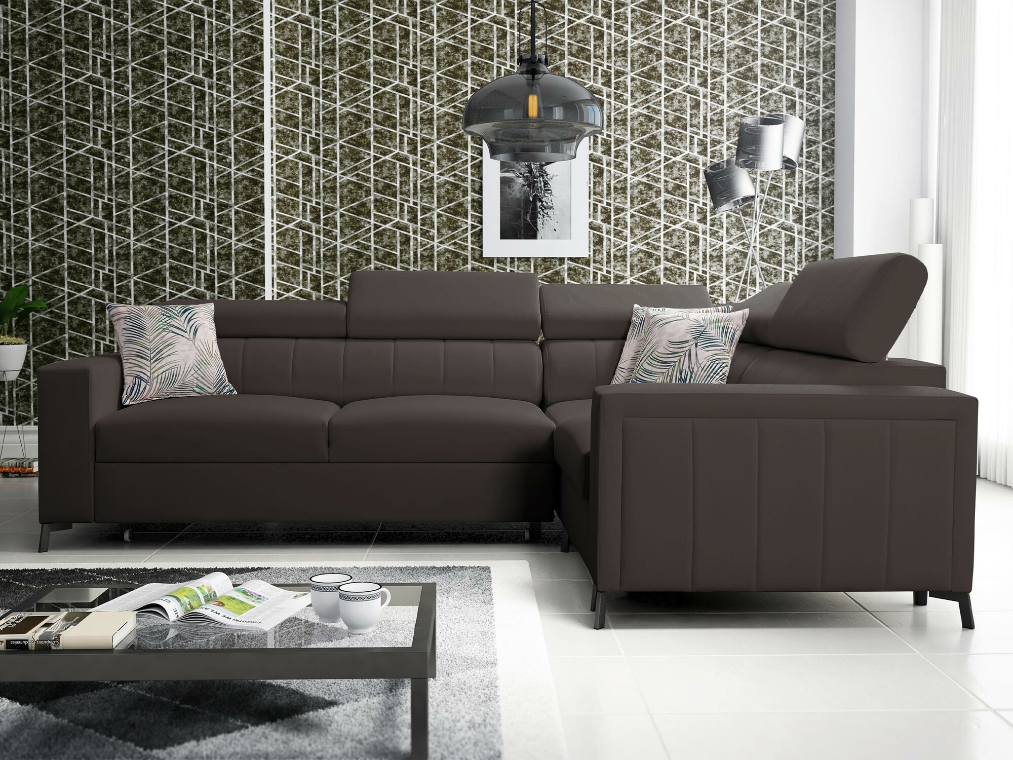 Corner sofa Sarasota 149 (Mono 234 + Botanical 36)