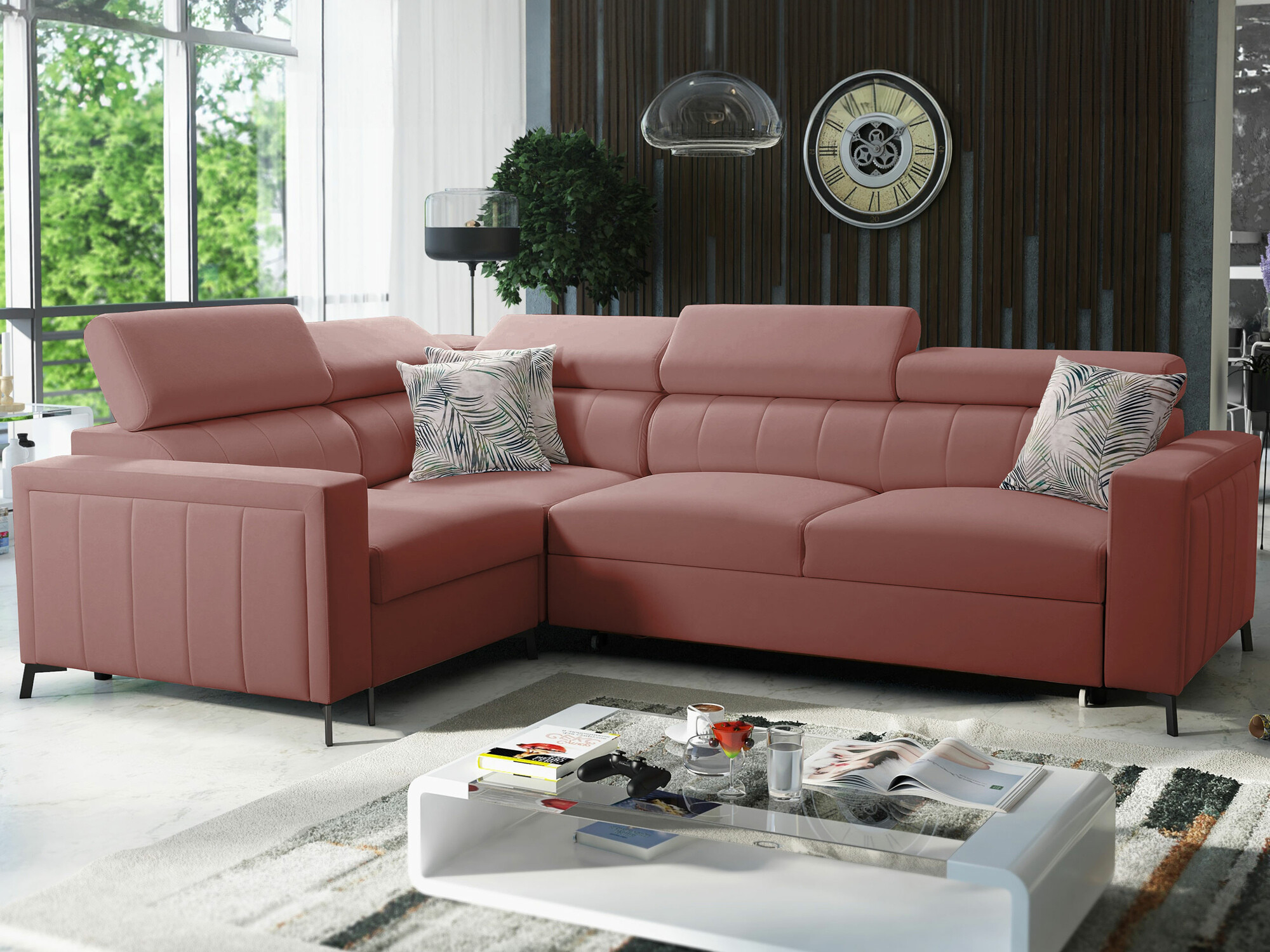 Corner sofa Sarasota 149 (Mono 235 + Botanical 36)