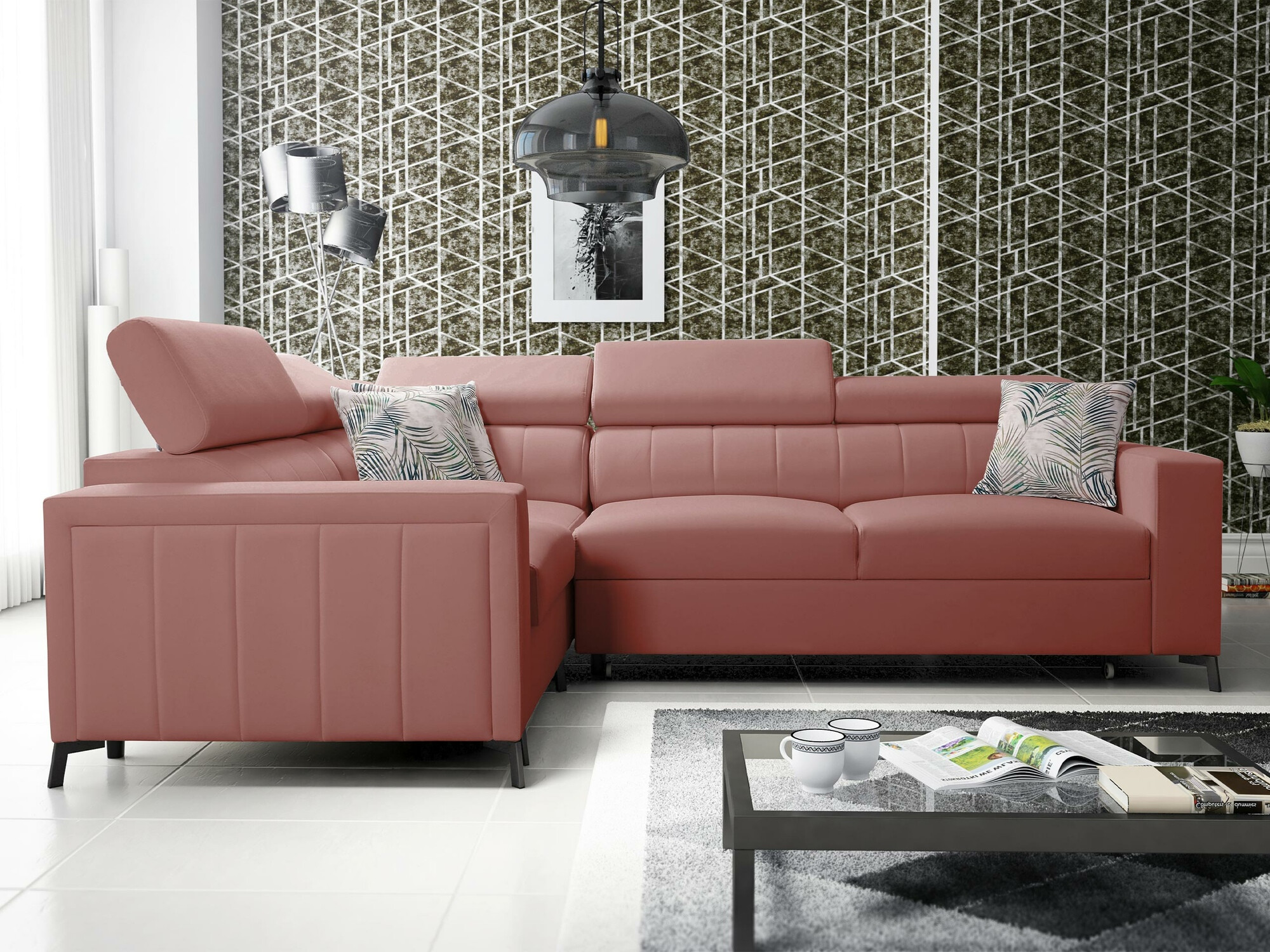 Corner sofa Sarasota 149 (Mono 235 + Botanical 36)