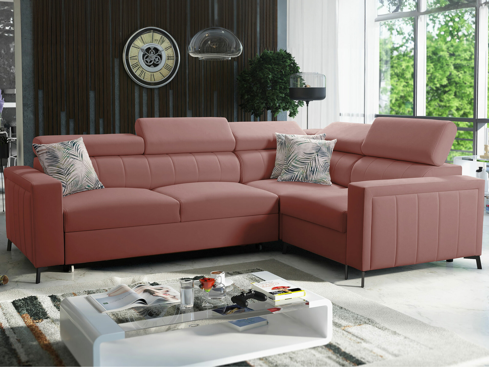 Corner sofa Sarasota 149 (Mono 235 + Botanical 36)