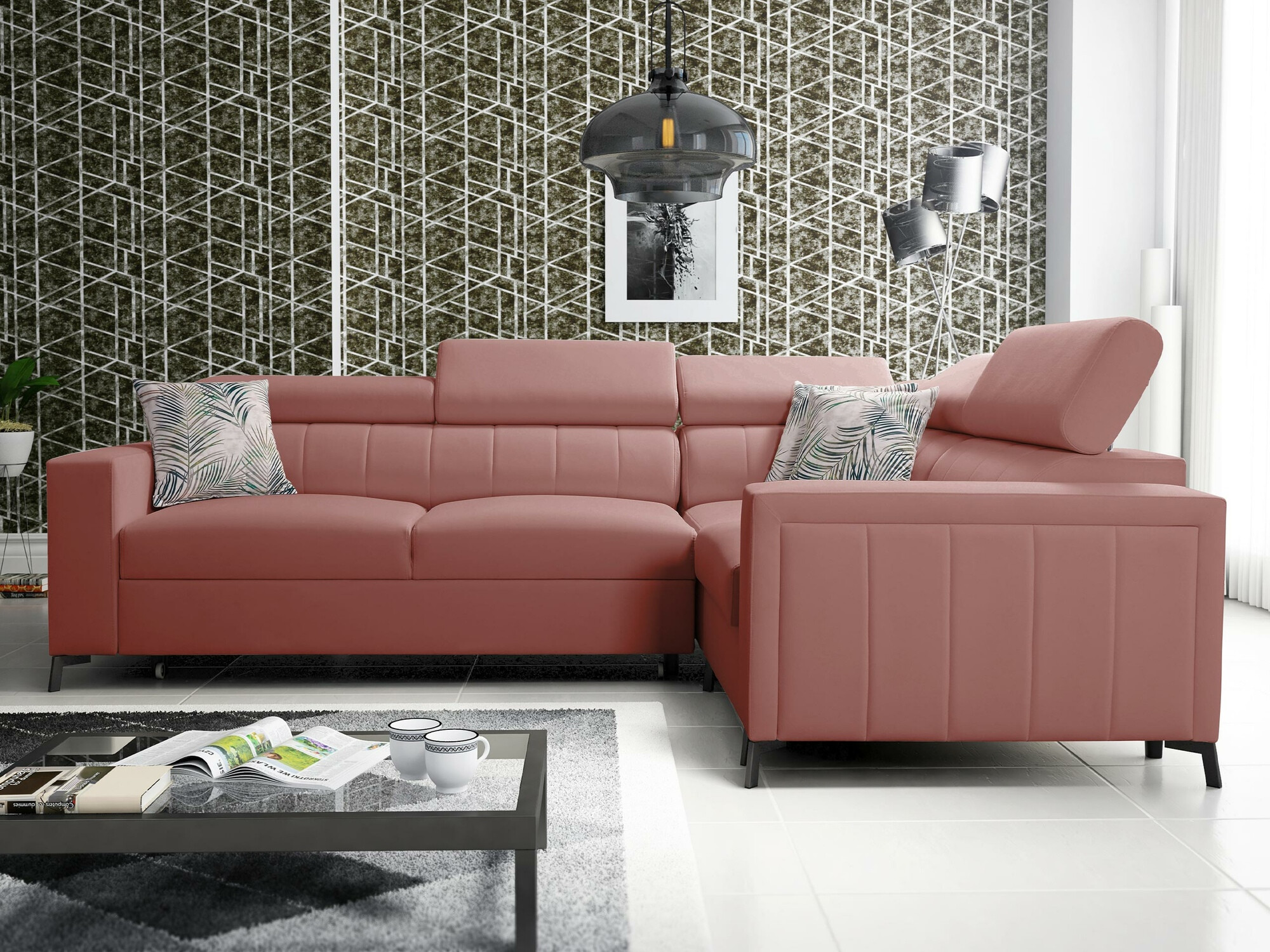 Corner sofa Sarasota 149 (Mono 235 + Botanical 36)