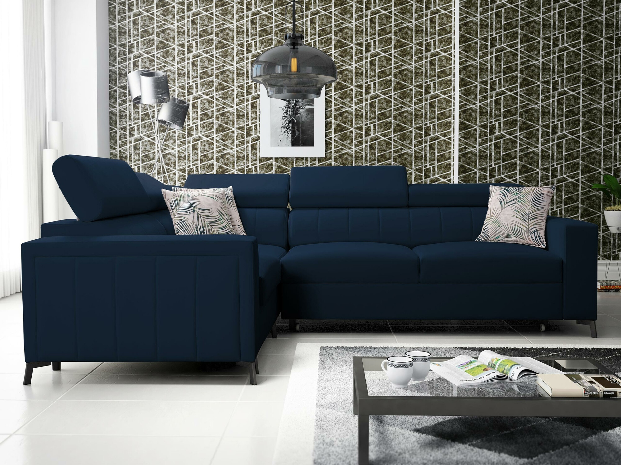 Corner sofa Sarasota 149 (Mono 242 + Botanical 36)