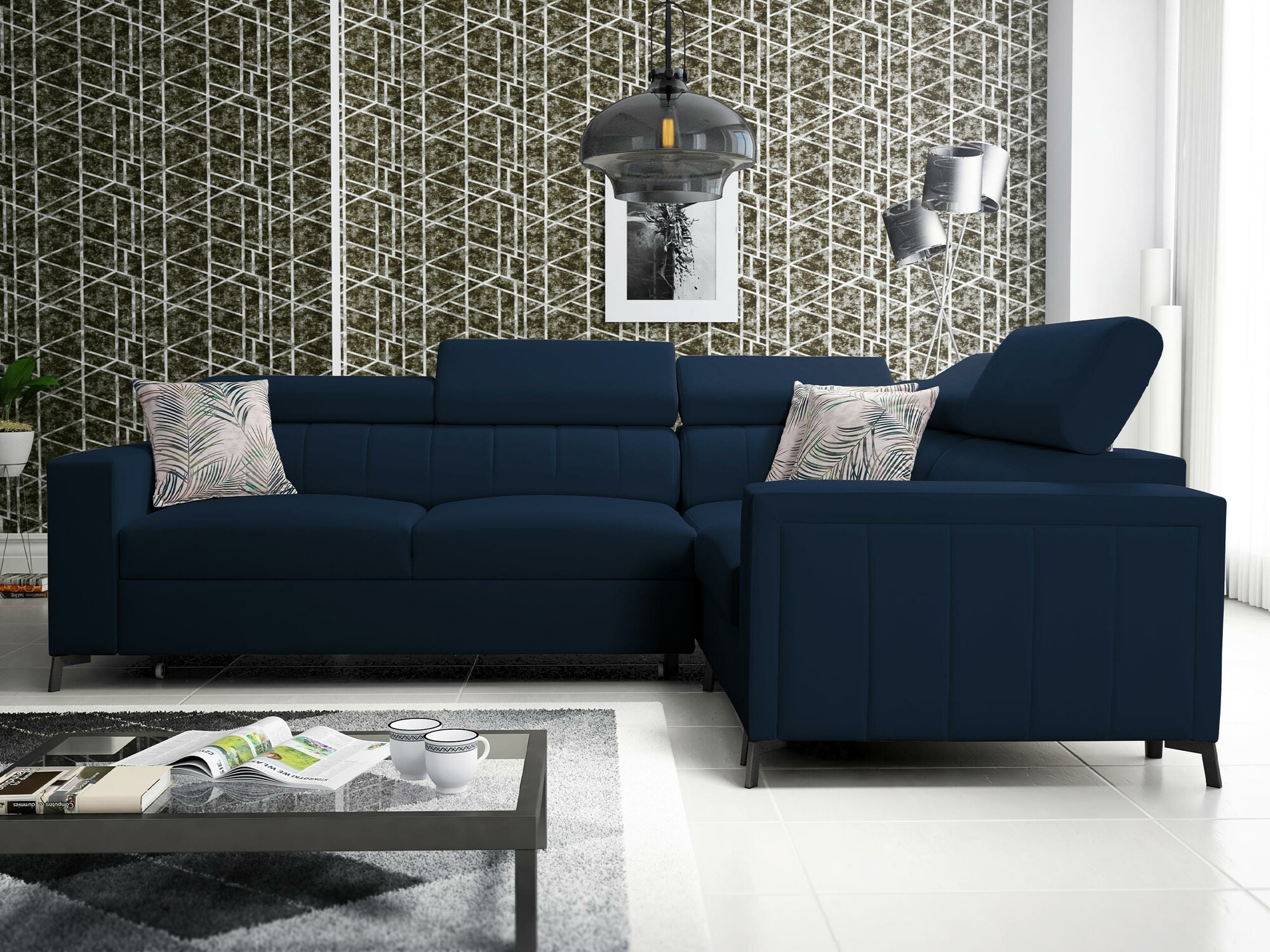 Corner sofa Sarasota 149 (Mono 242 + Botanical 36)
