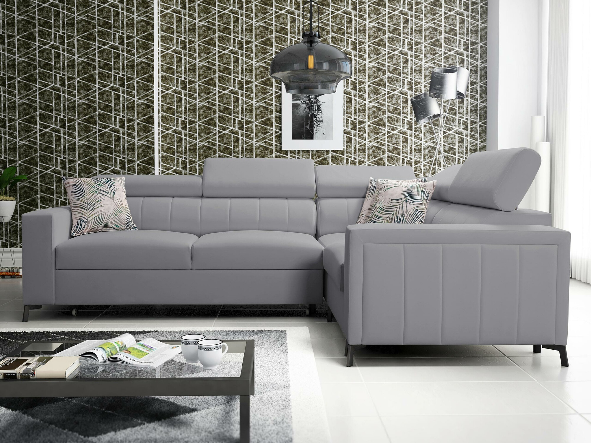 Corner sofa Sarasota 149 (Mono 244 + Botanical 36)