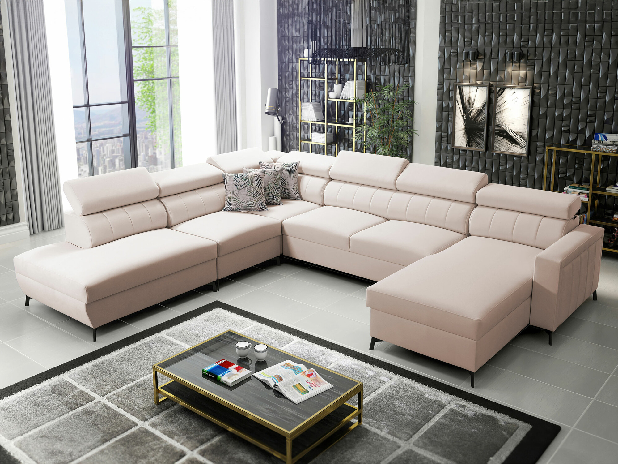 Corner sofa Sarasota 155 (Mono 231 + Botanical 36)