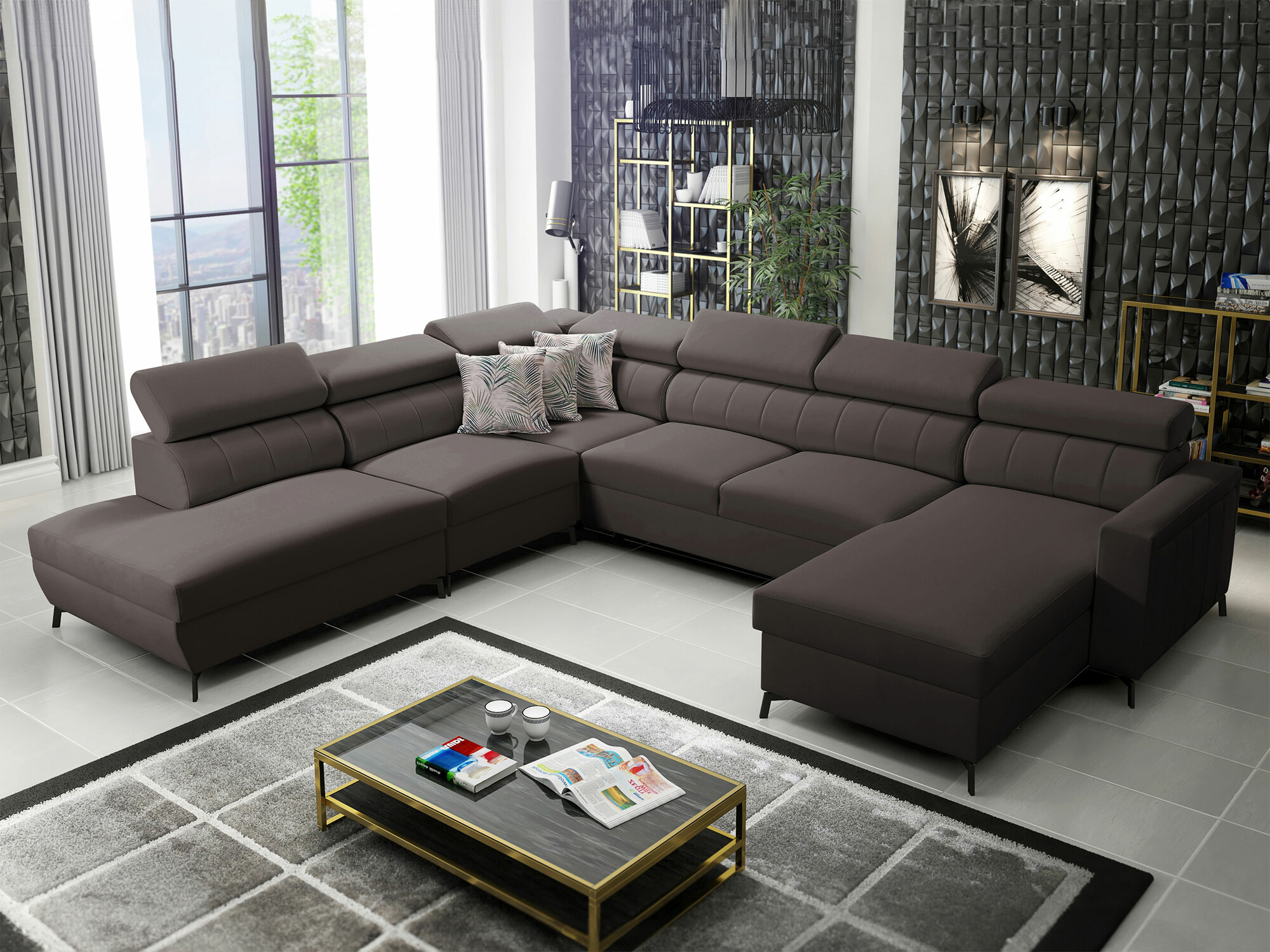 Corner sofa Sarasota 155 (Mono 234 + Botanical 36)