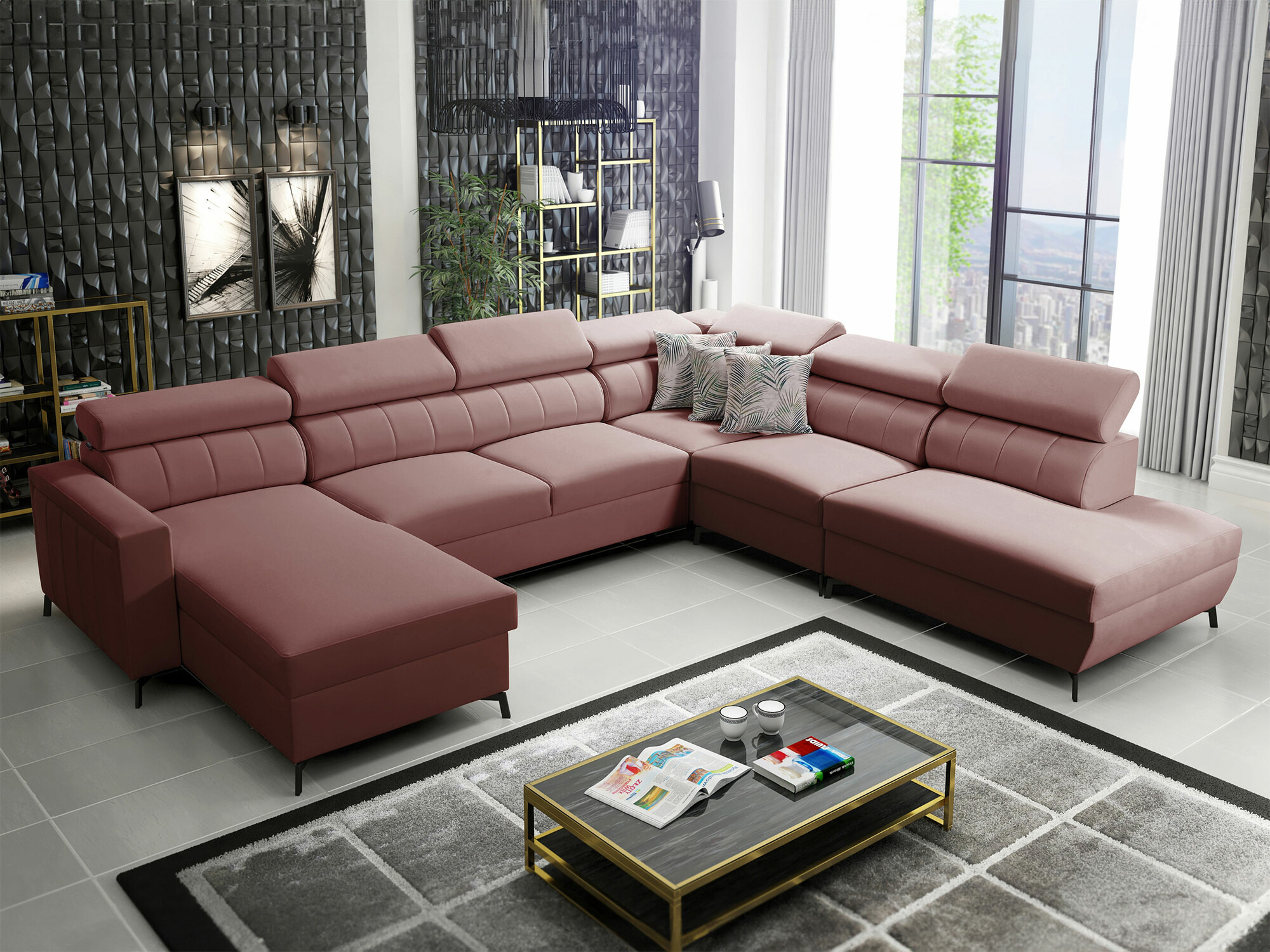 Corner sofa Sarasota 155 (Mono 235 + Botanical 36)