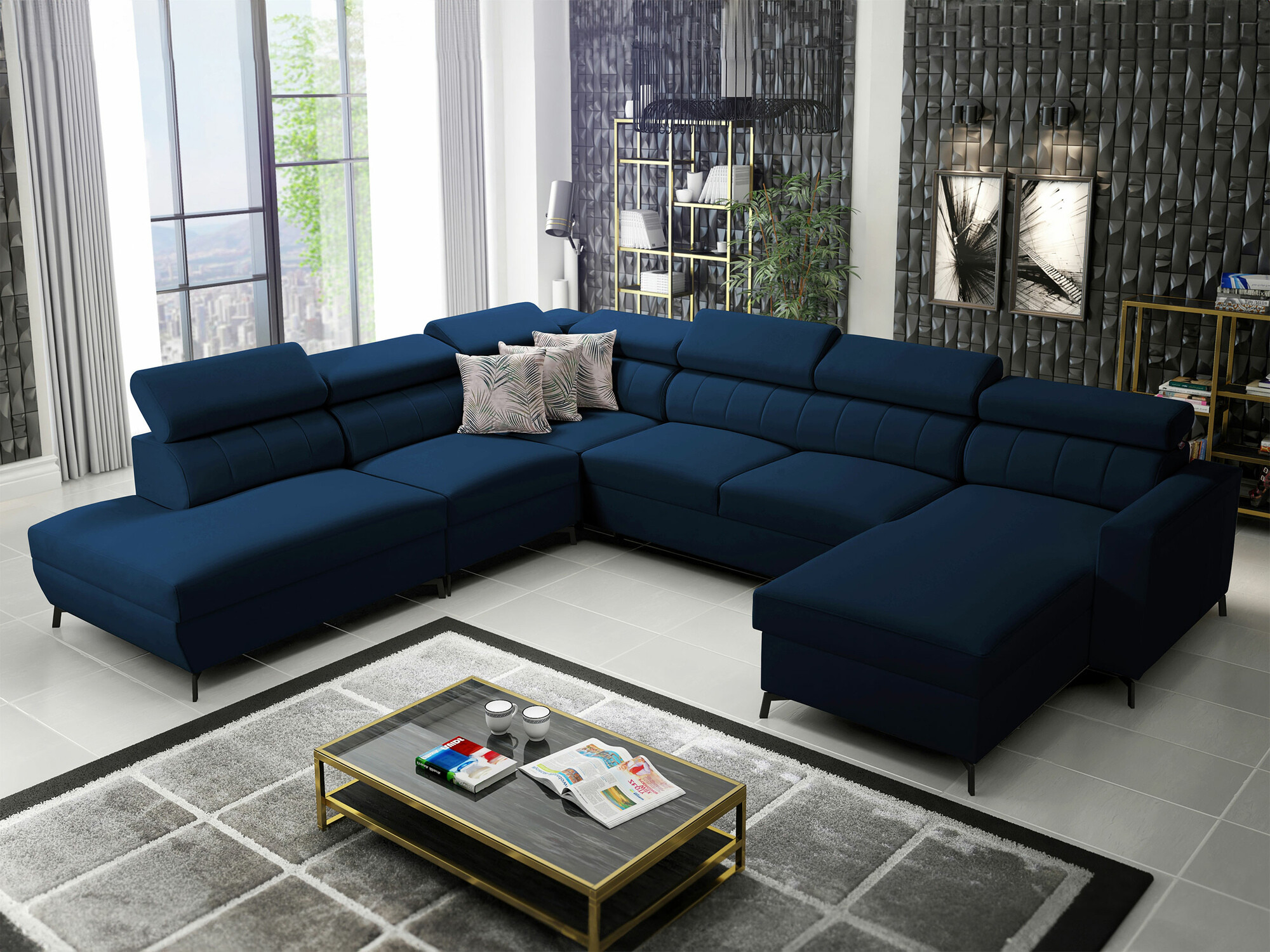 Corner sofa Sarasota 155 (Mono 242 + Botanical 36)