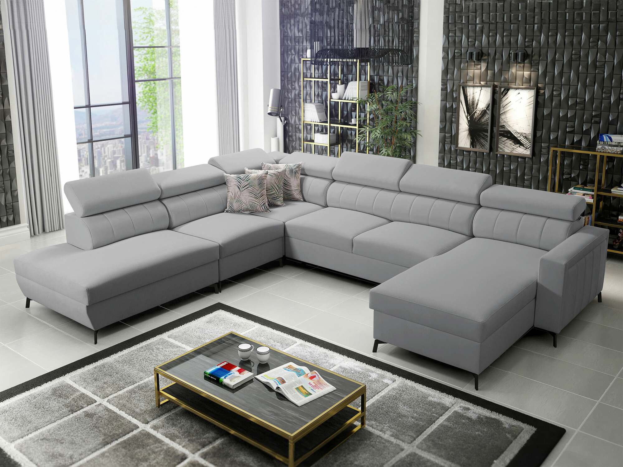 Corner sofa Sarasota 155 (Mono 244 + Botanical 36)