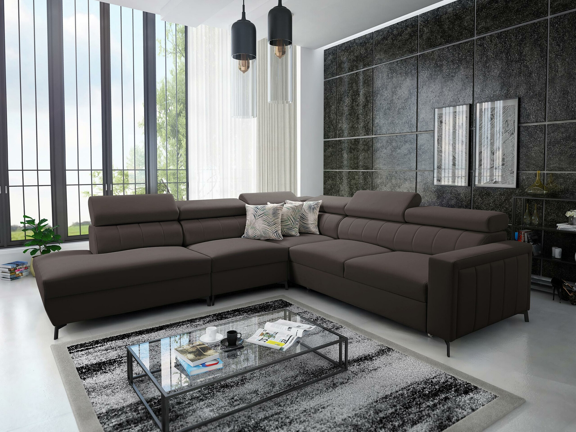 Corner sofa Sarasota 156 (Mono 234 + Botanical 36)