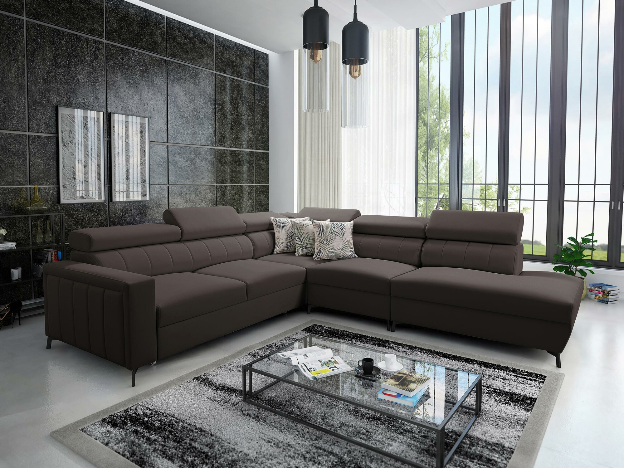 Corner sofa Sarasota 156 (Mono 234 + Botanical 36)