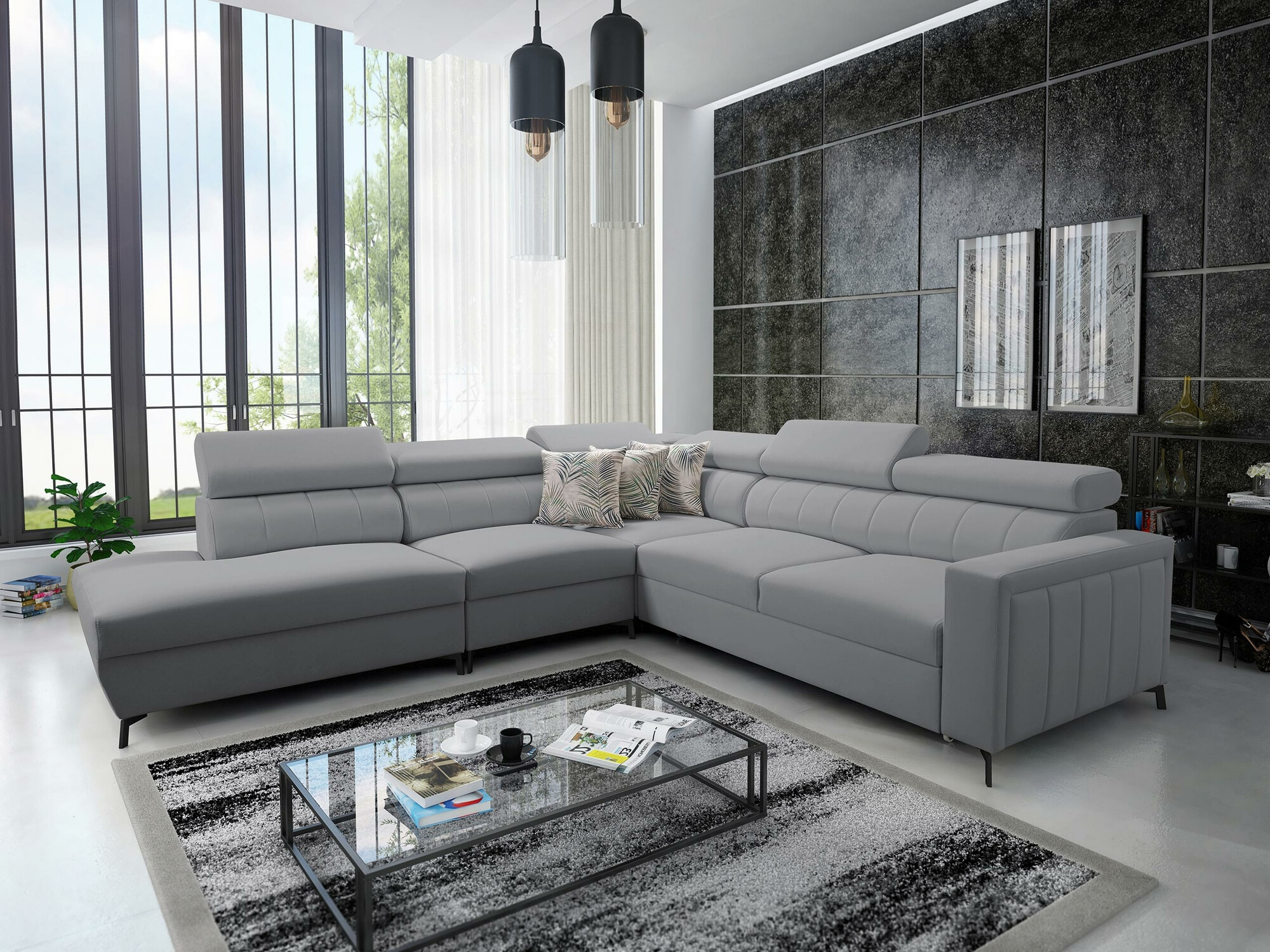 Corner sofa Sarasota 156 (Mono 244 + Botanical 36)