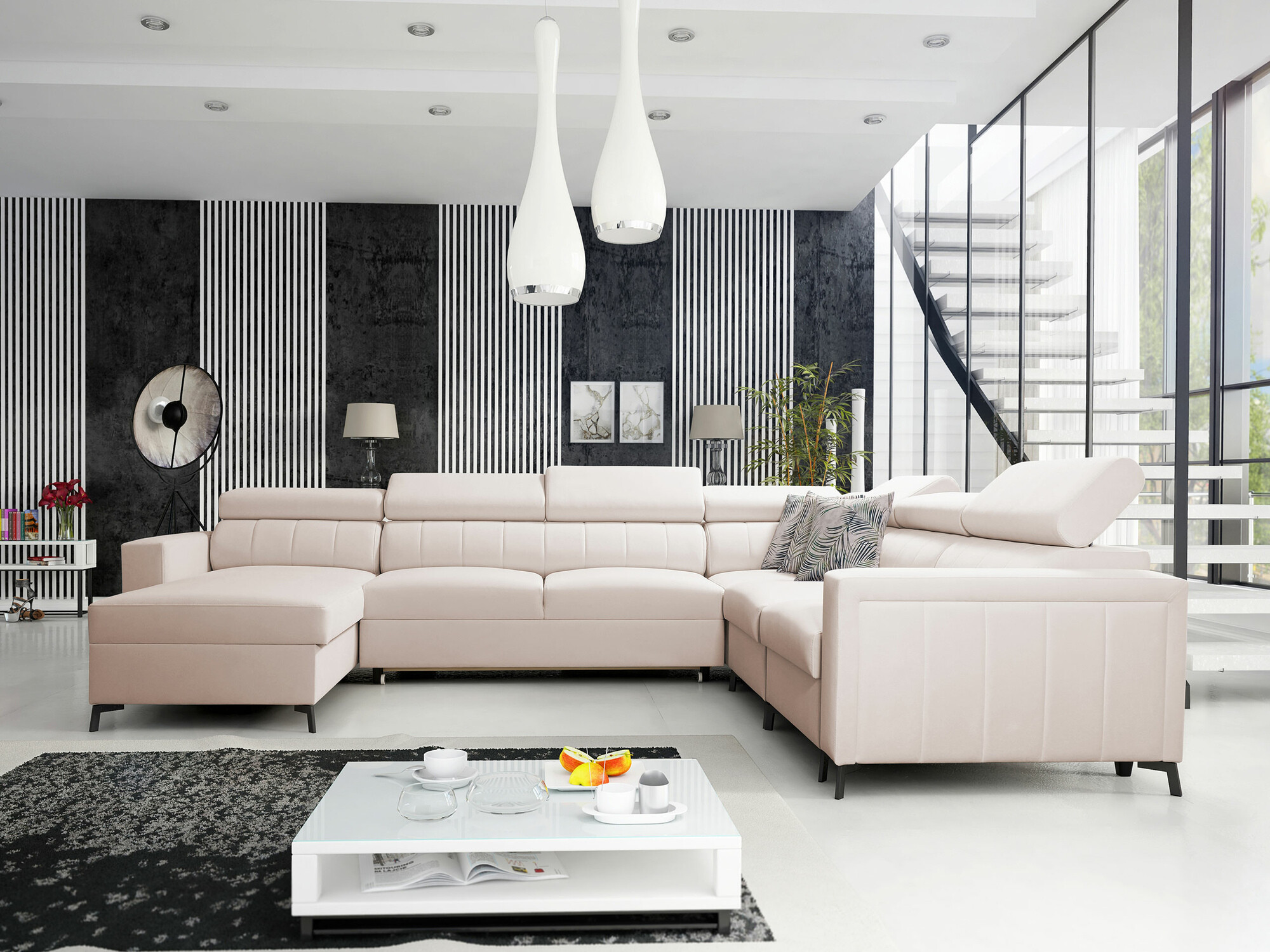 Corner sofa Sarasota 157 (Mono 231 + Botanical 36)