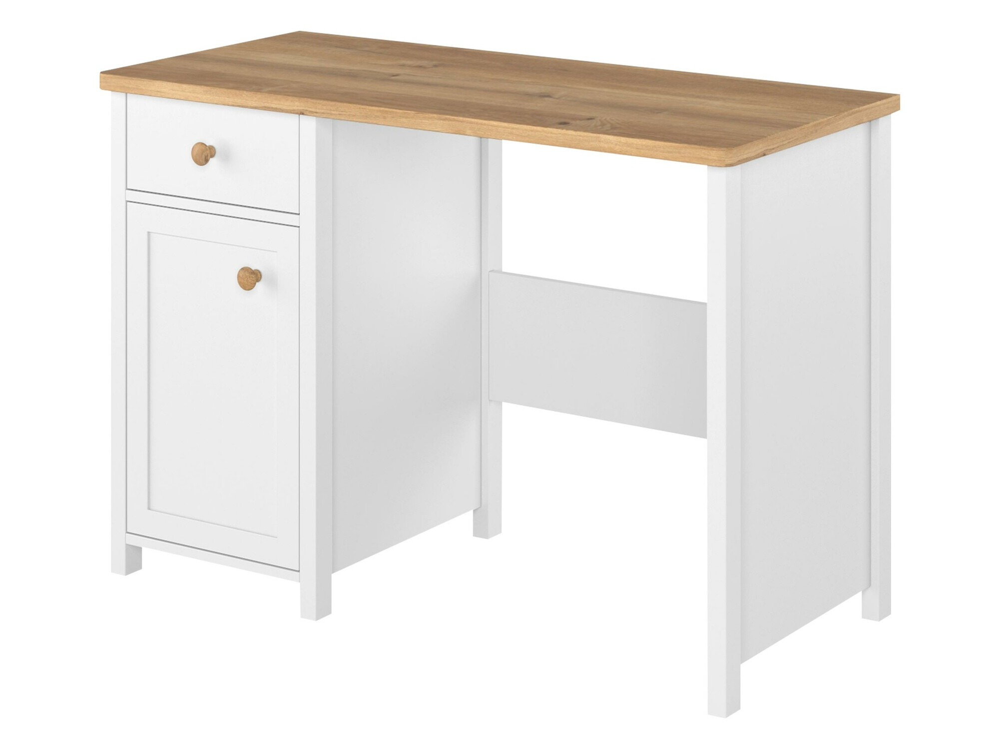 Desk Romelbo 139 (White + Oak)